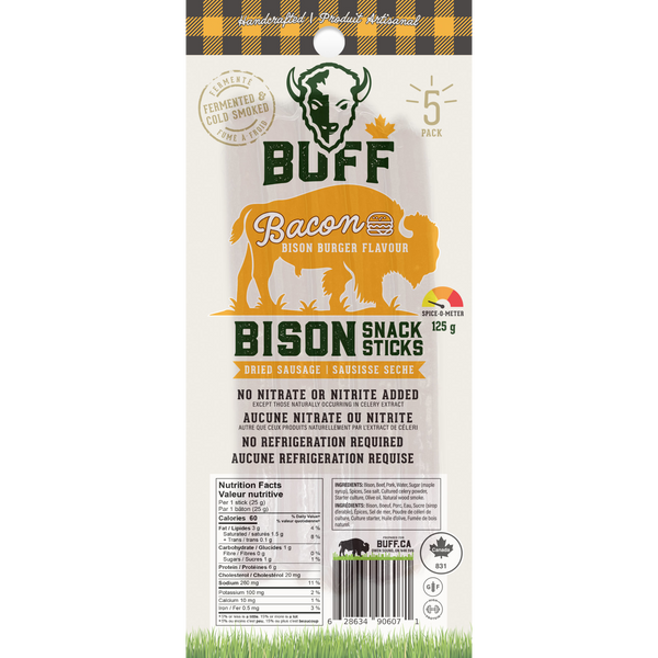 Bacon Bison Burger Snack Stick