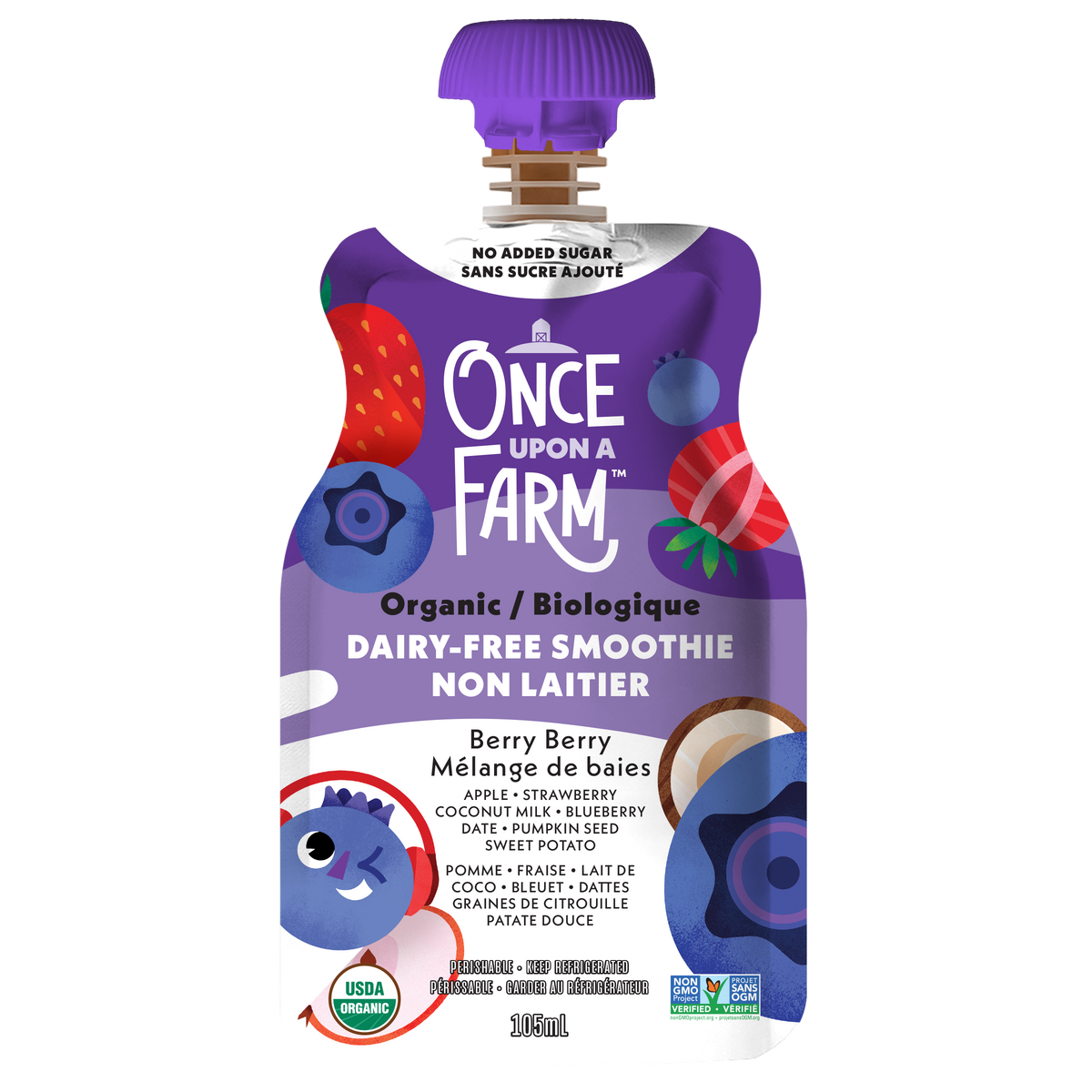 Once Upon a Farm Organic Dairy-Free Berry Berry Smoothie