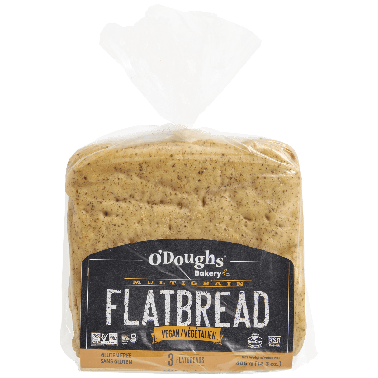 O'doughs Gluten Free Multigrain Flatbread
