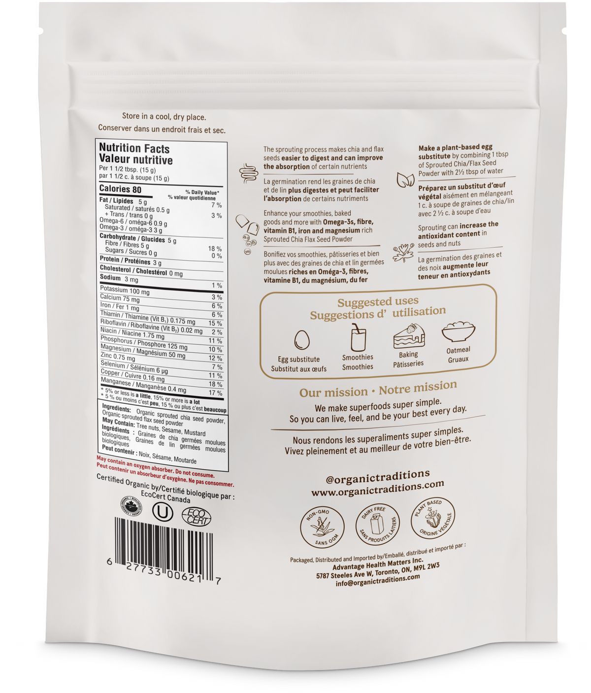 Organic Traditions Organic Sprouted Chia/Flax
