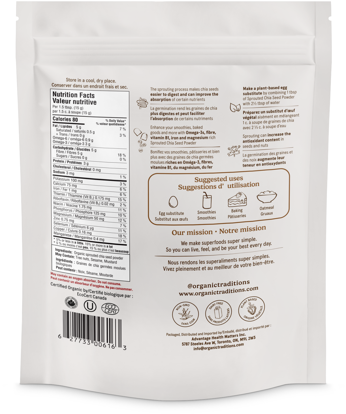 Organic Traditions Organic Sprouted Chia