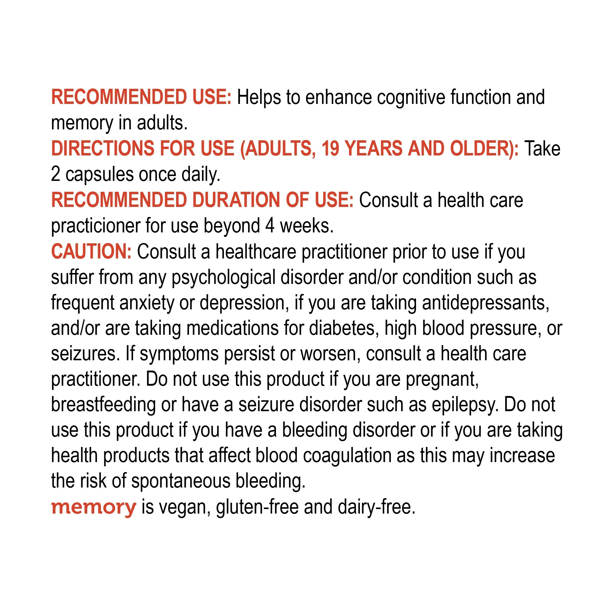 Genuine Health Memory Saffron & Gingko