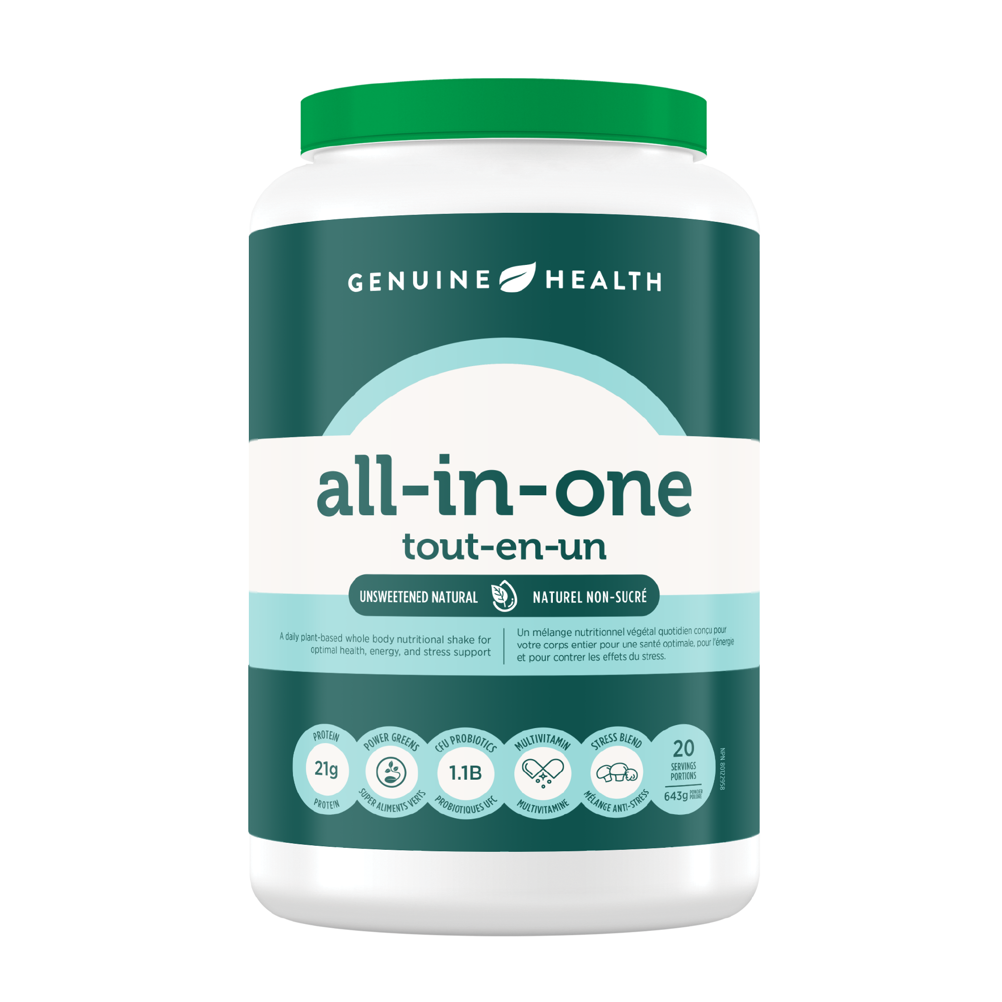 Genuine Health Unsweetened Natural All-In-One