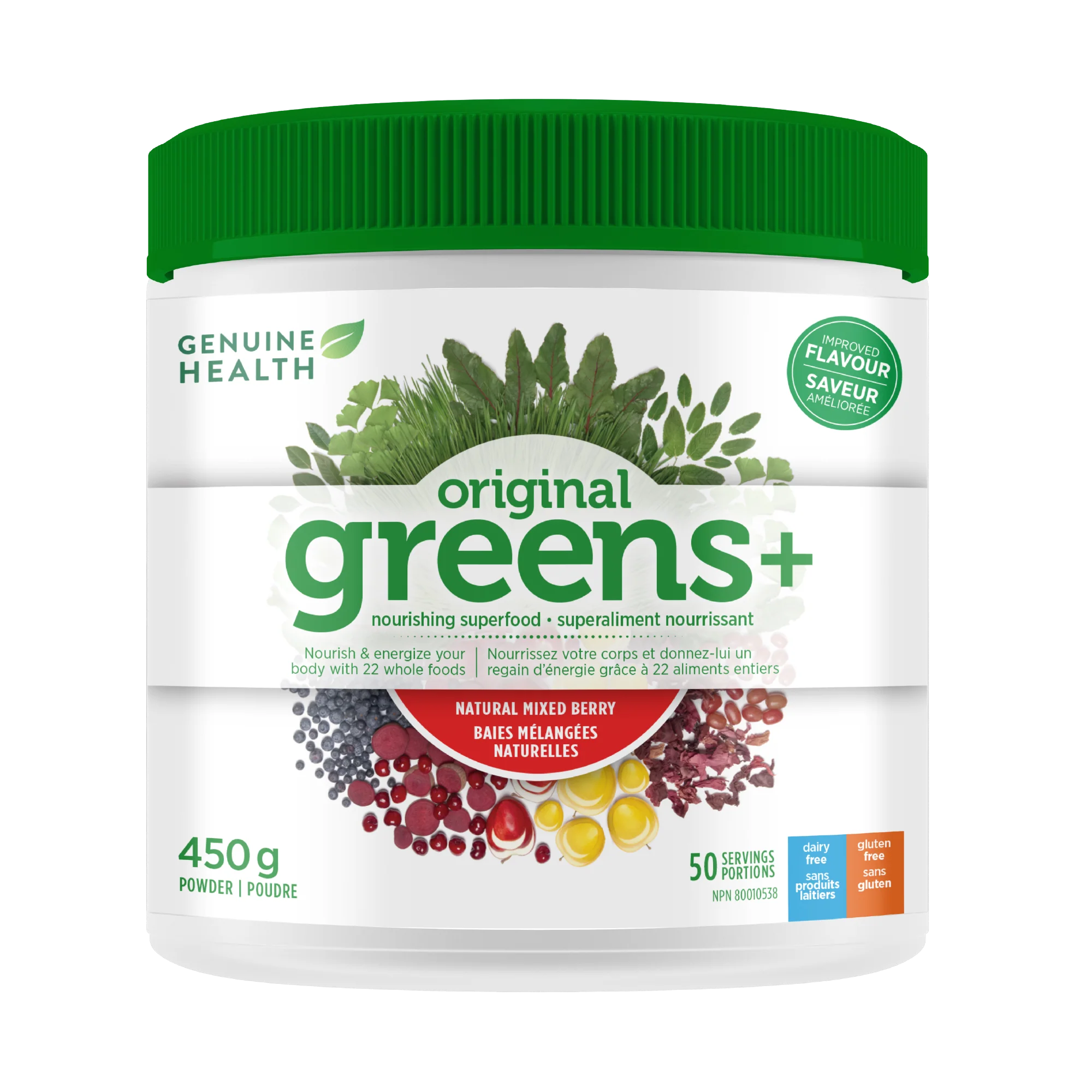 Genuine Health Natural Mixed Berry Original Greens+