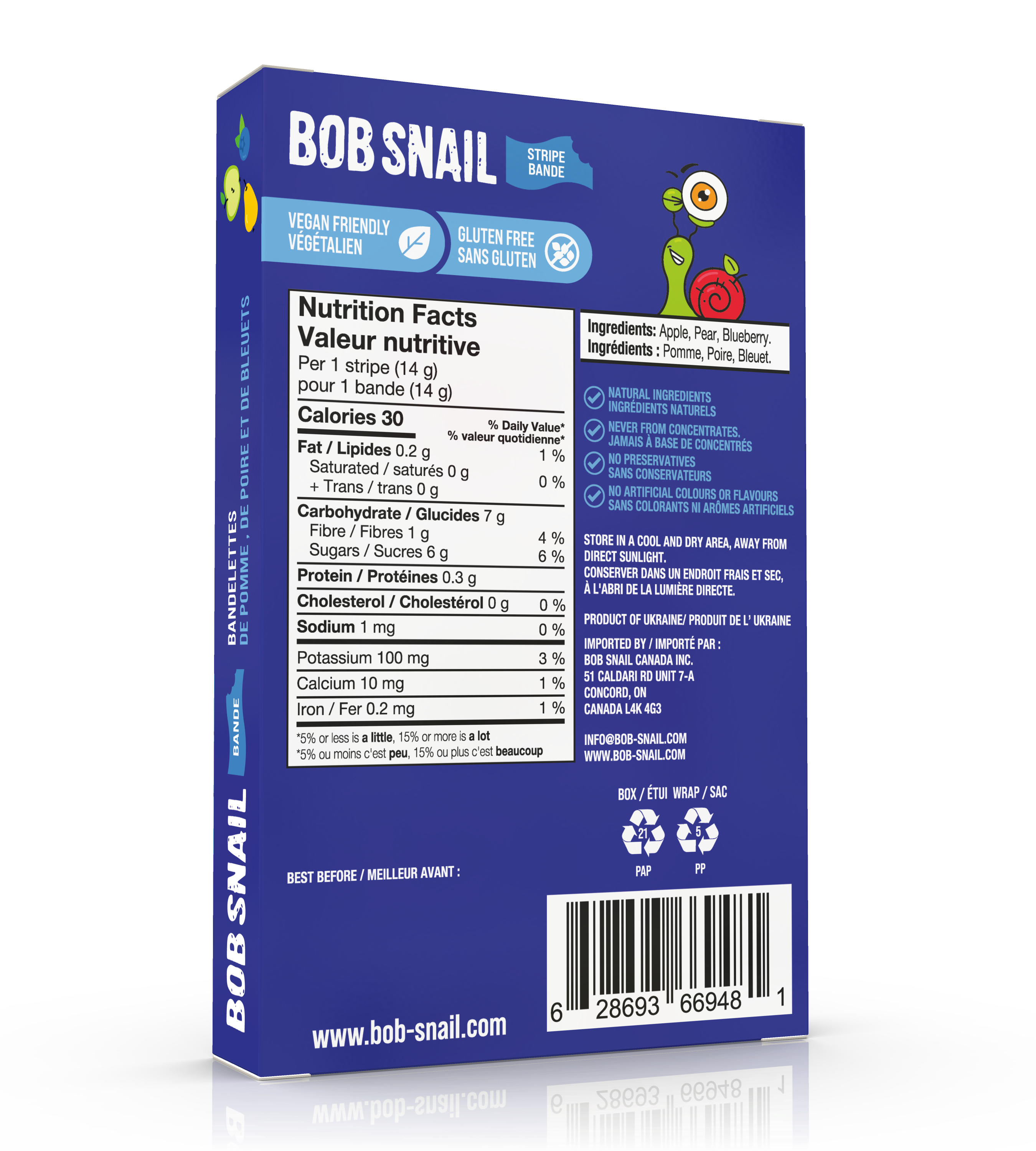 Apple-Pear-Blueberry Stripes