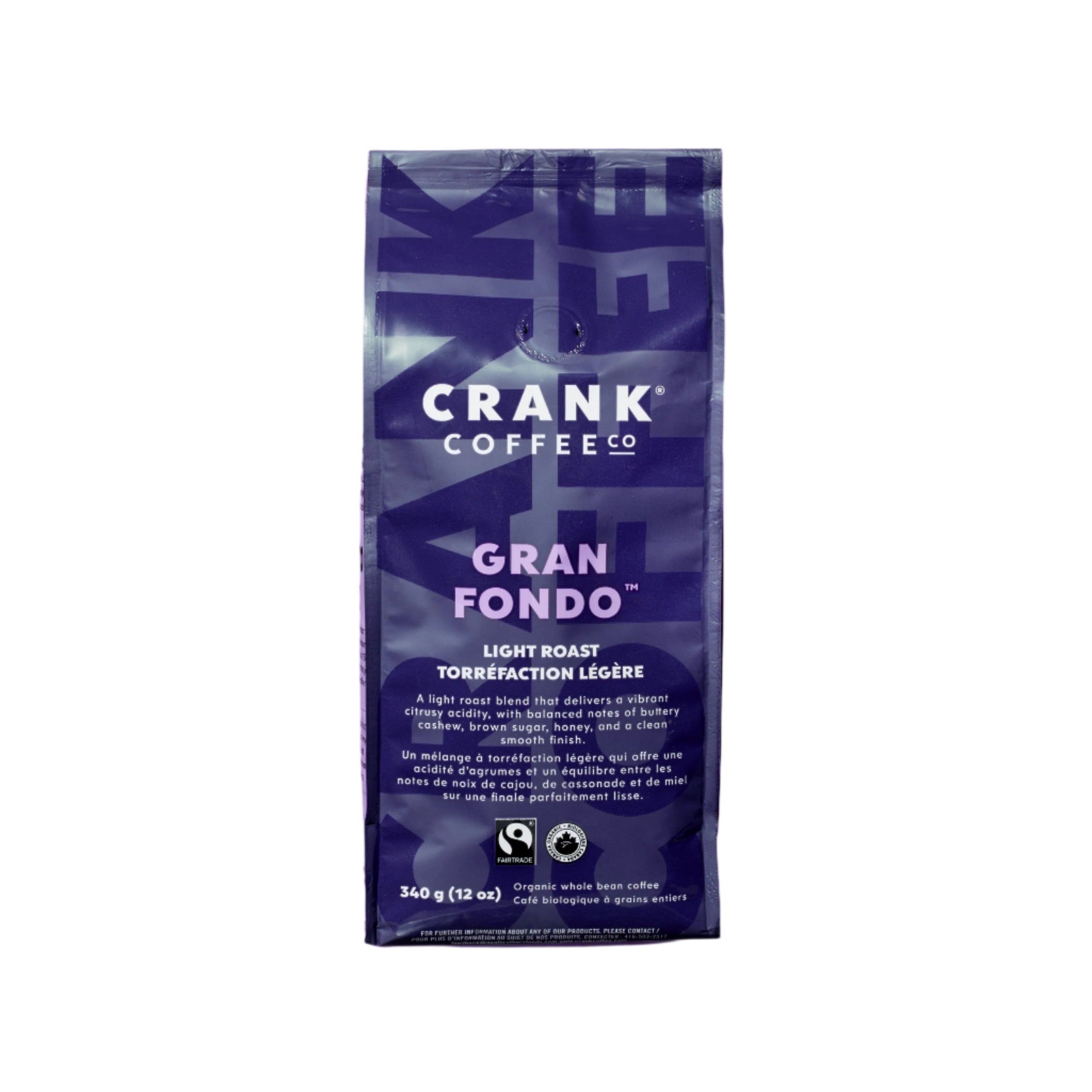 Organic Gran Fondo Light Roast - Whole Bean Coffee