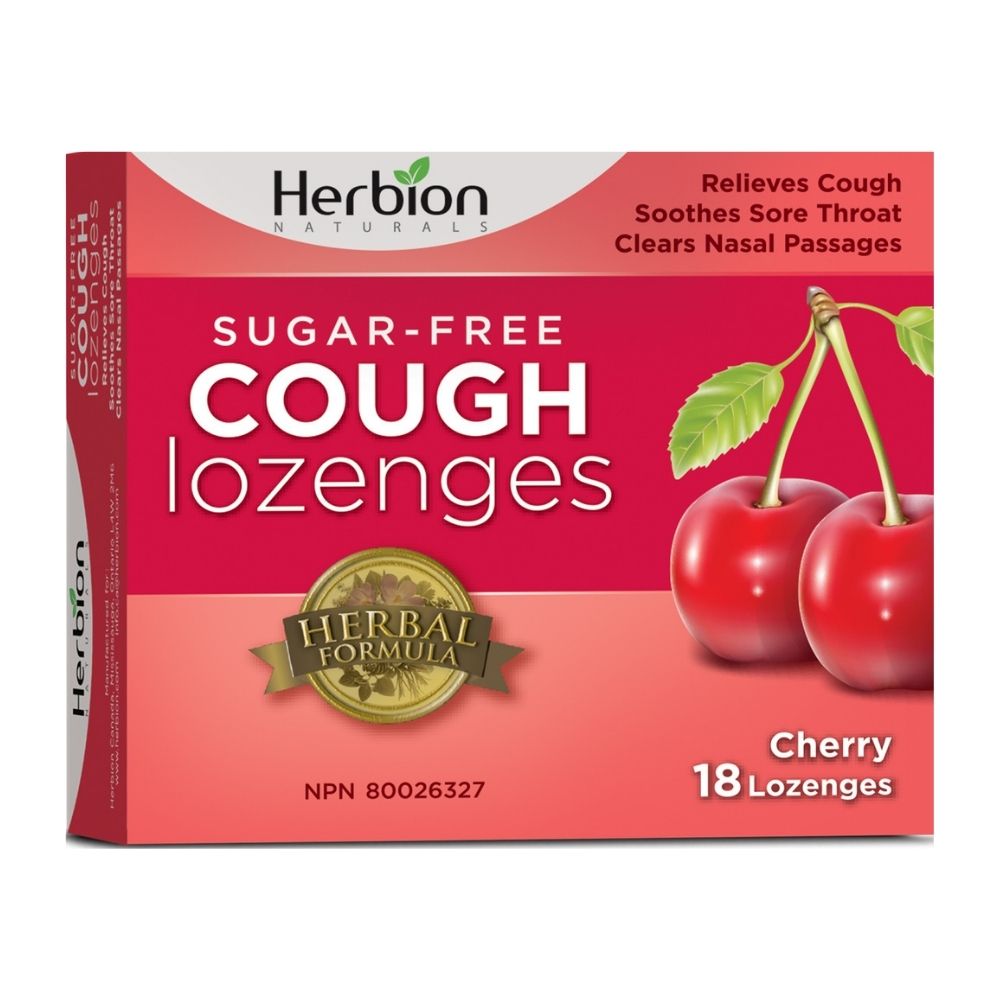 Herbion Naturals Sugar Free Cherry Cough Lozenges