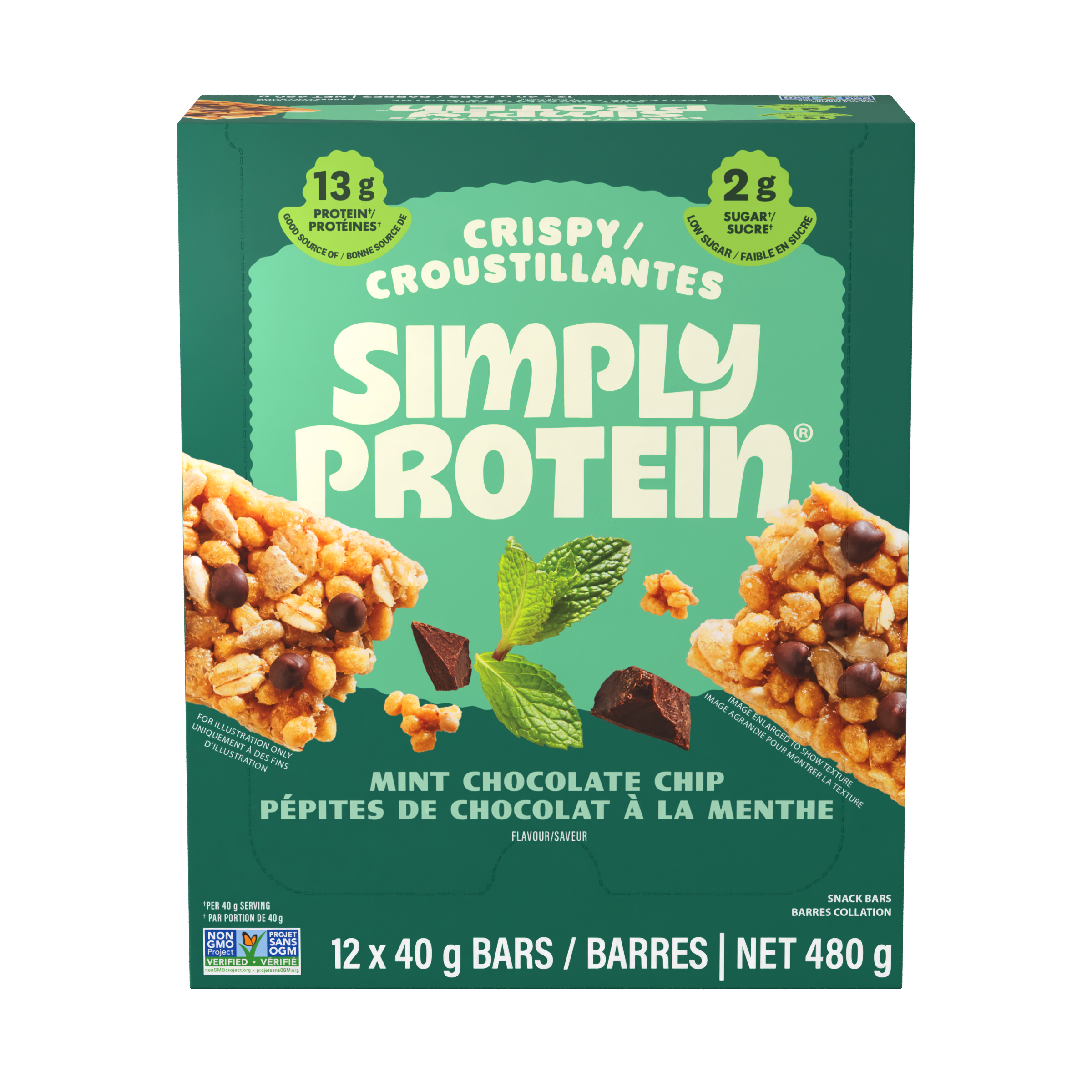 Simply Protein Mint Chocolate Chip Bar Box