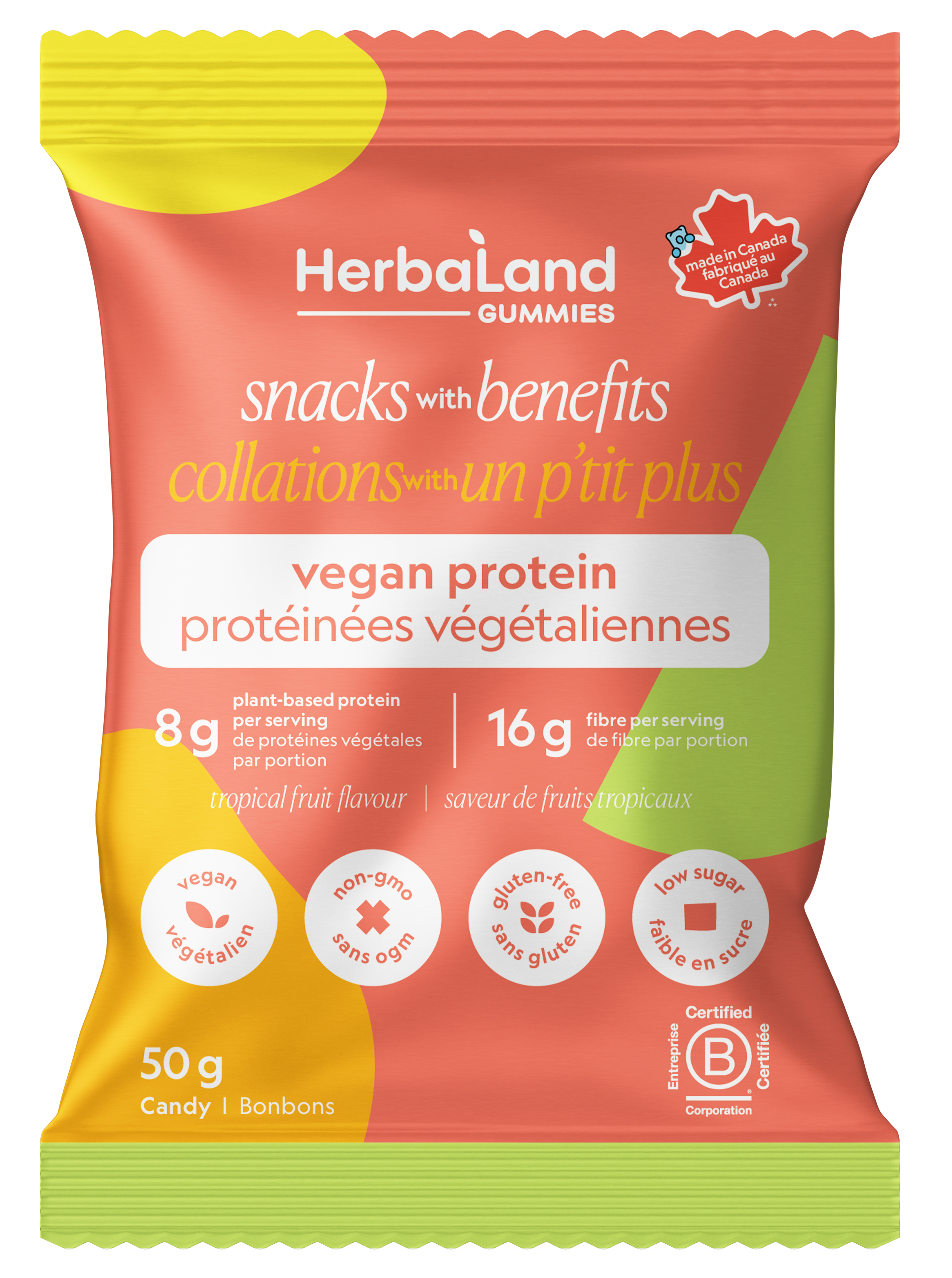 Herbaland Fantastic Fruit Vegan Protein Gummies