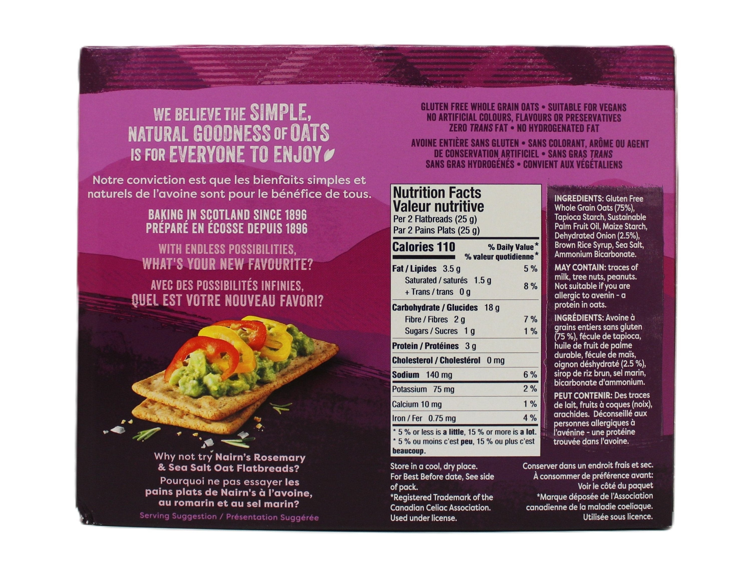 Nairns Gluten Free Caramelised Onion Flatbreads