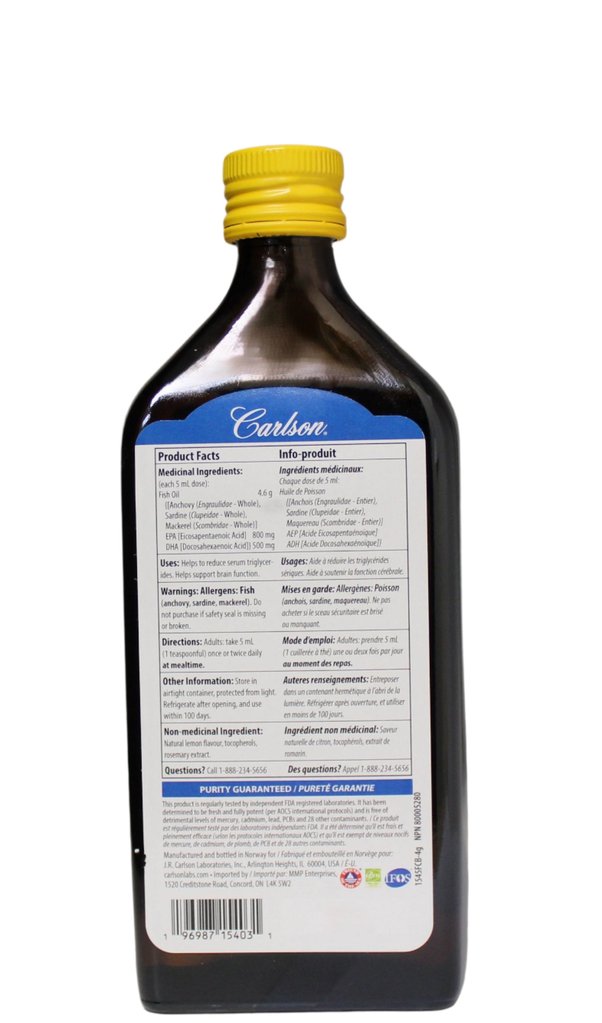 Carlson Lemon Fish Oil