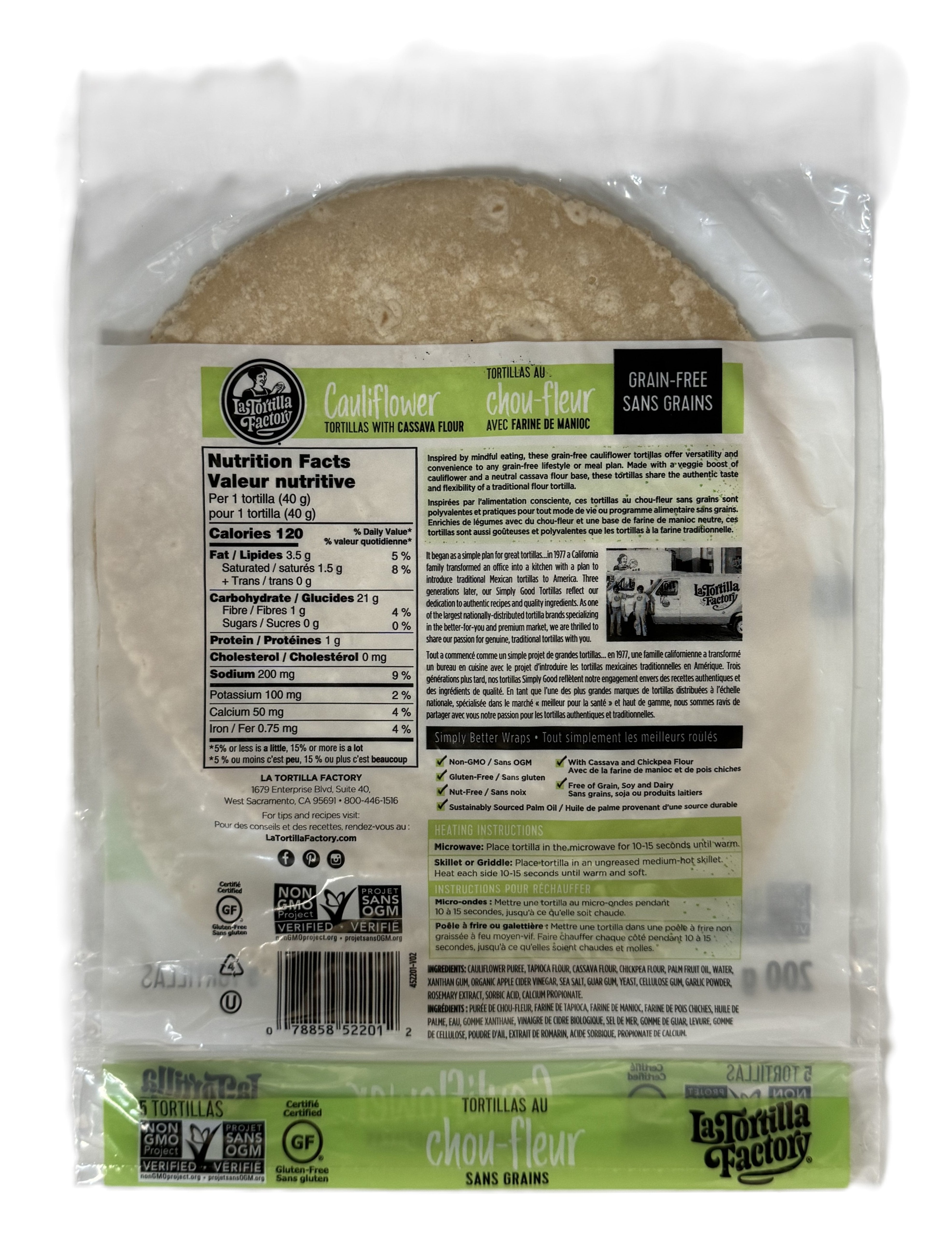 La Tortilla Factory Grain-Free Cauliflower