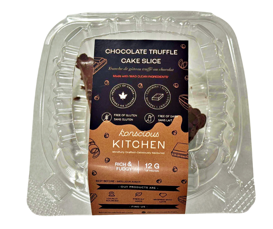 Konscious Kitchen Chocolate Truffle Cake Slice