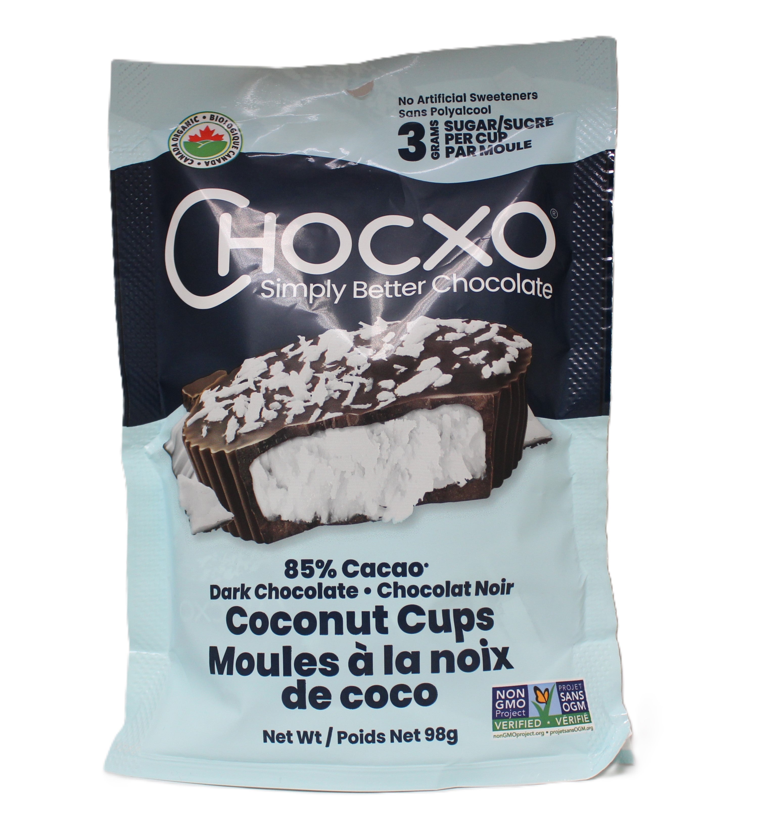 Chocxo Organic 85% Dark Coconut Cup