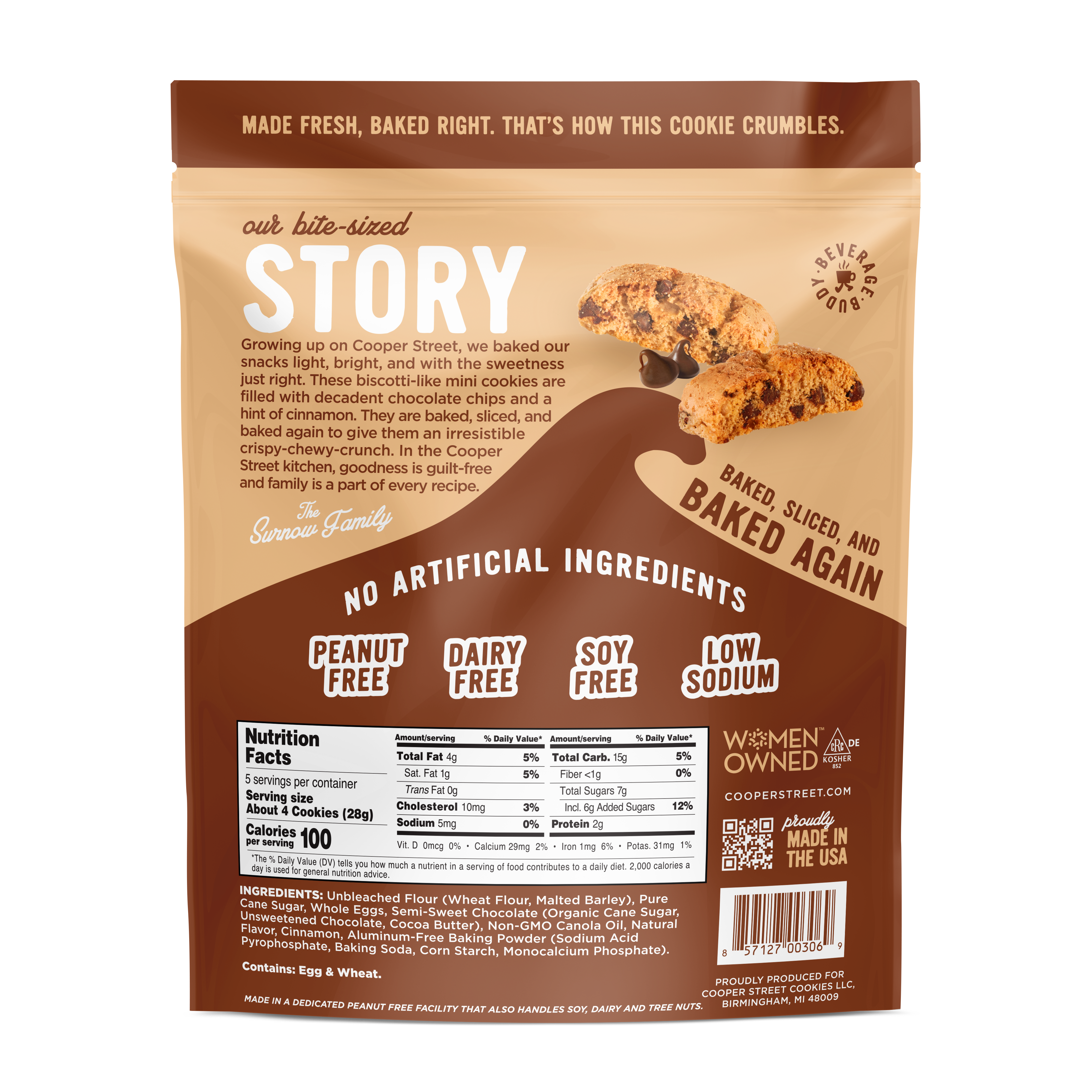 Cooper Street Cinnamon Chocolate Chip Twice Baked Cookies