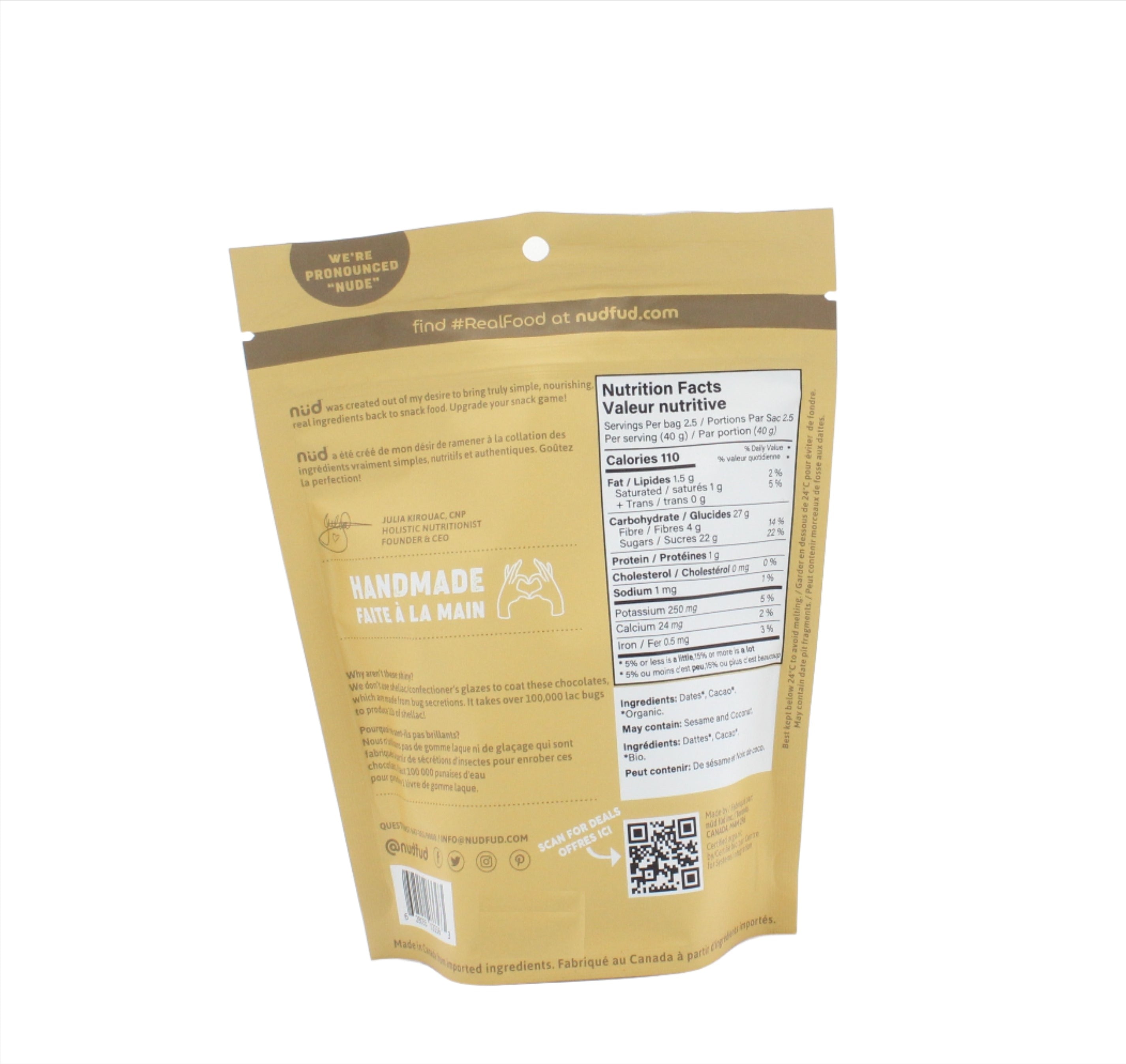 Nud Dark Chocolate Covered Dates