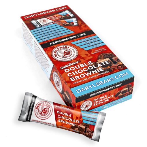 Daryl's Hi N-R-G Bars Double Chocolate Brownie Protein Bar Case