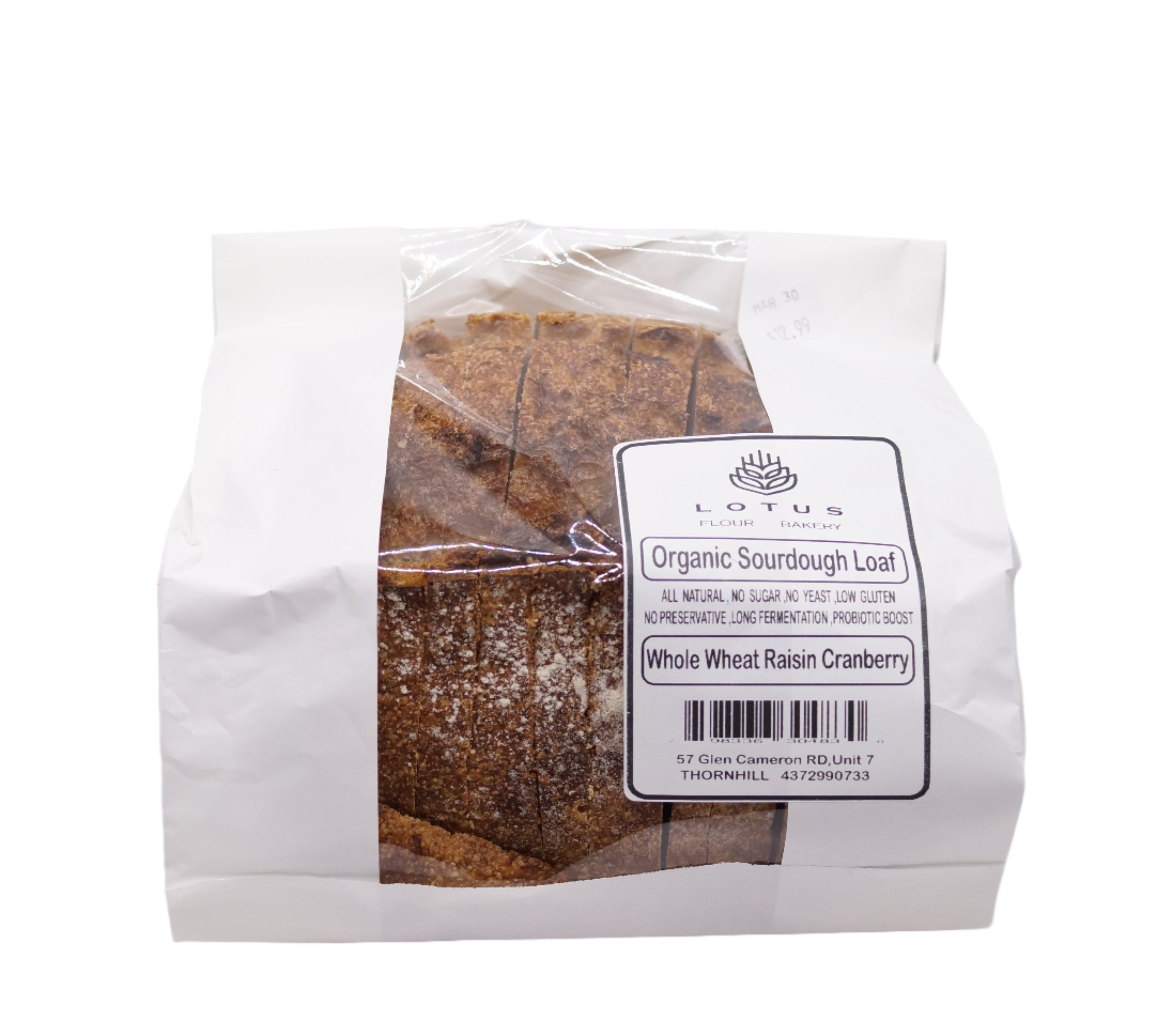 Org W.W. Raisin Cranb. Sourdough Loaf