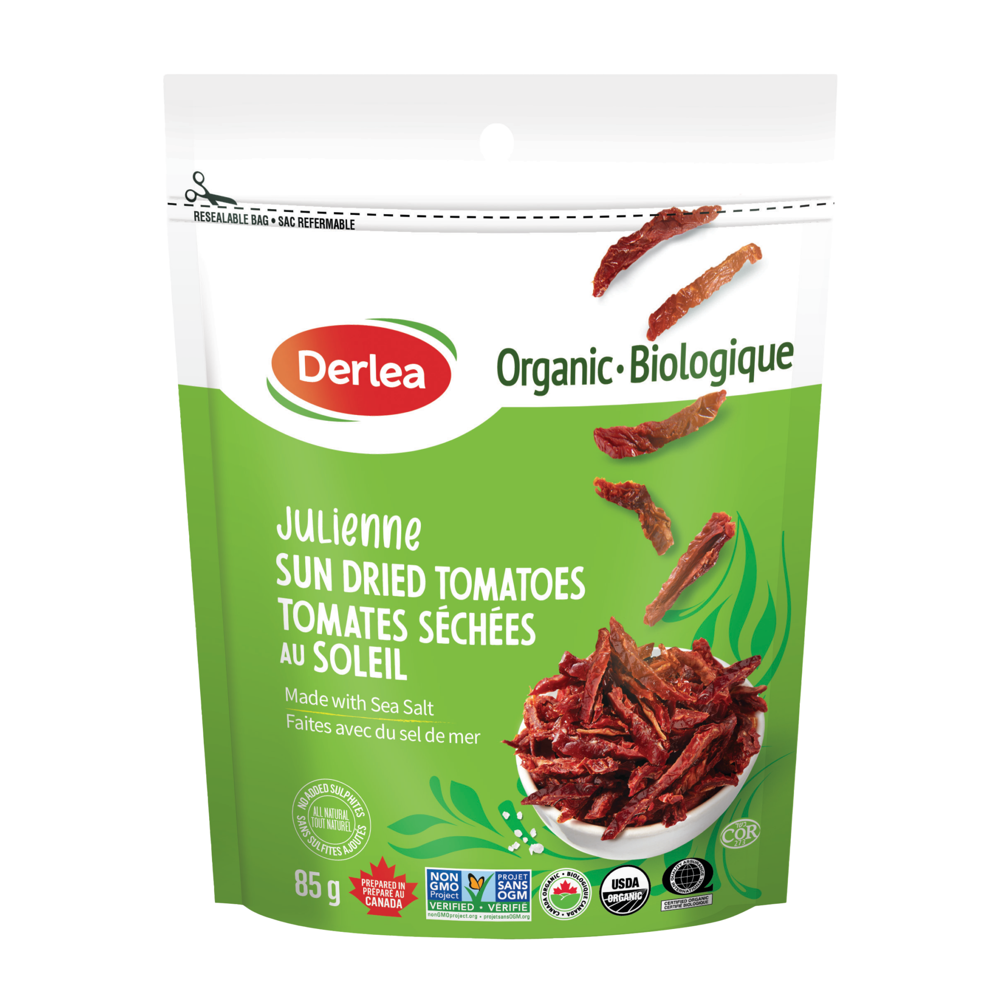Derlea Foods Organic Julienne Sun Dried Tomatoes