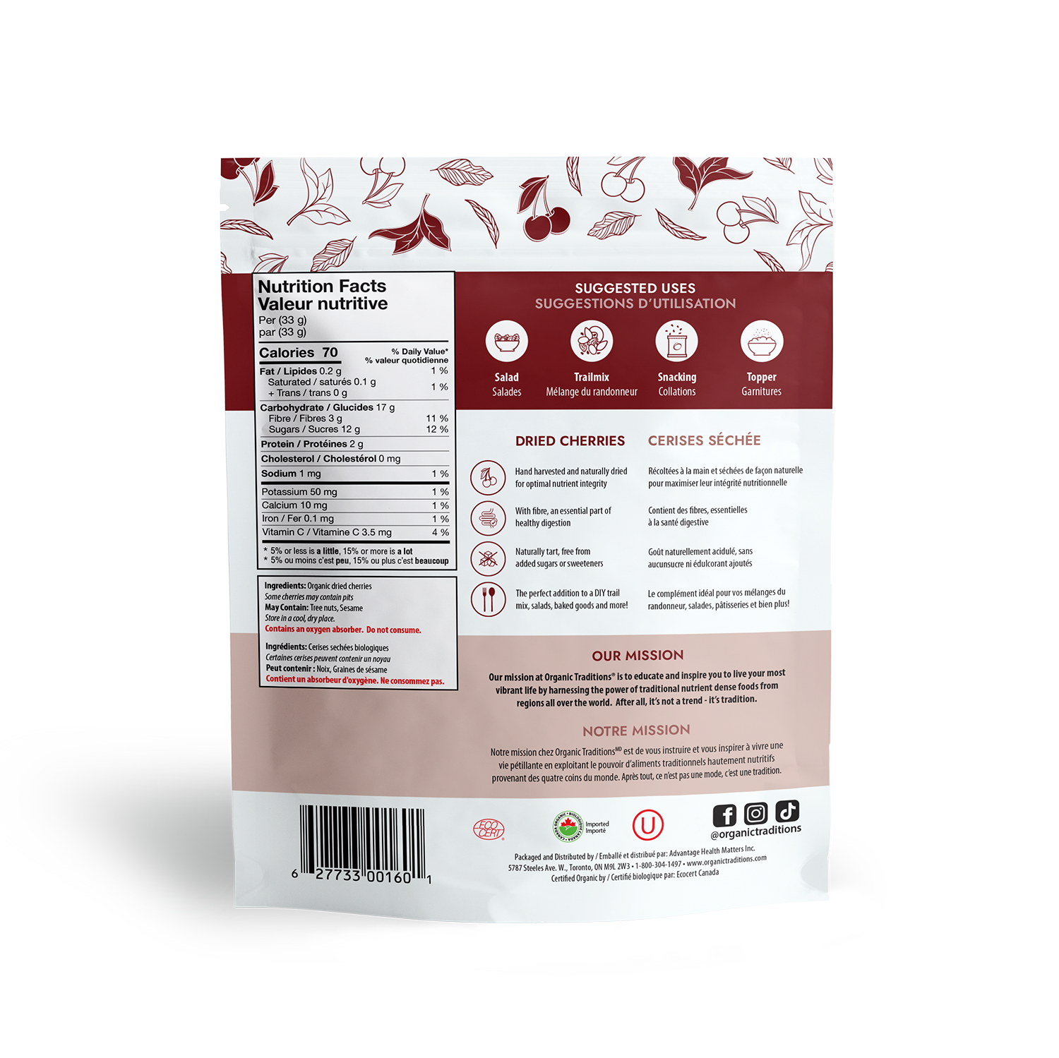 Organic Dried Cherries