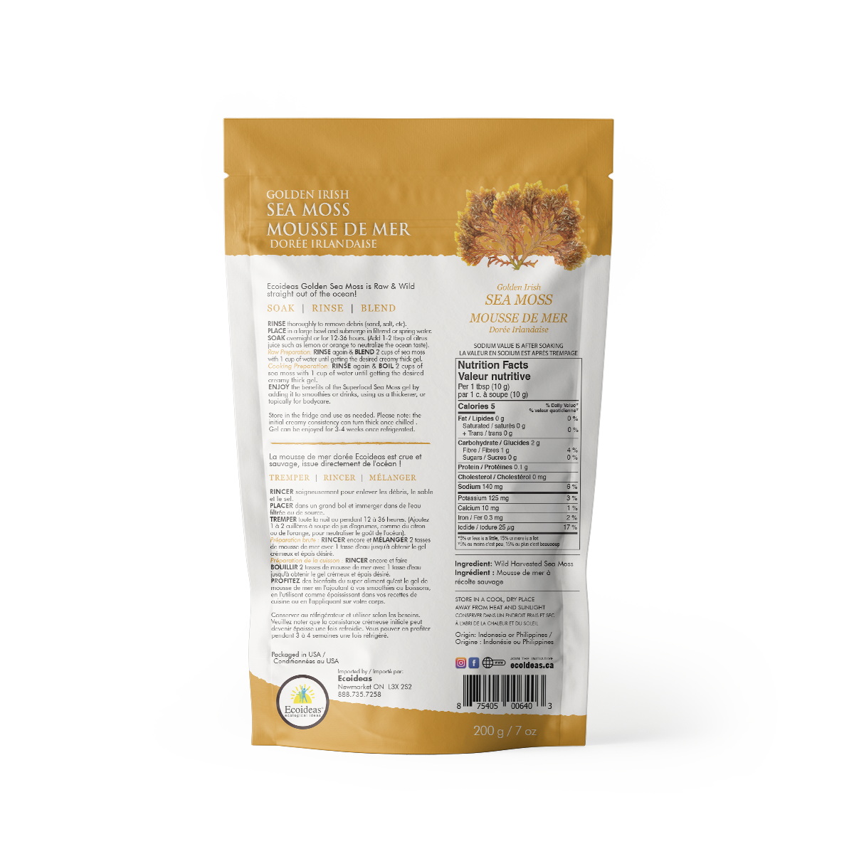 Ecoideas Organic Golden Irish Sea Moss