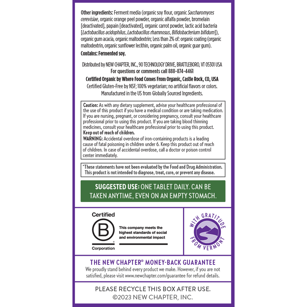 New Chapter One Daily Every Woman'S Multivitamin