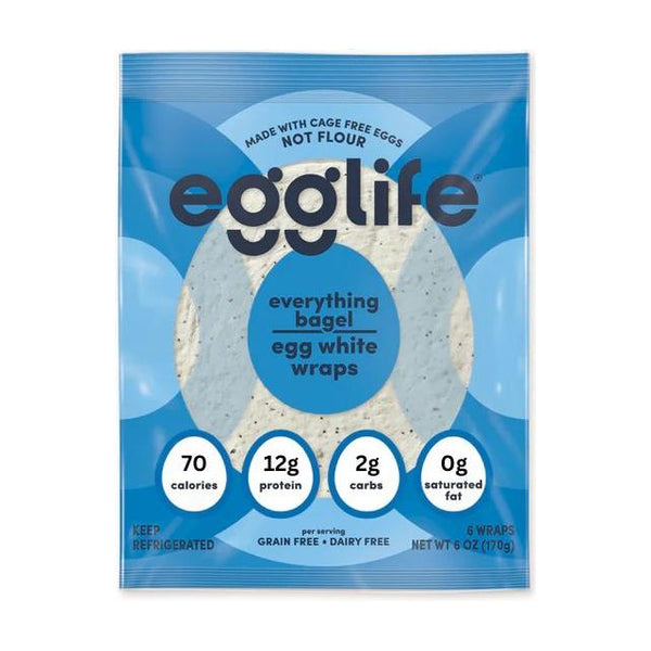 Gluten-Free Dairy-Free Everything Bagel Style Egg White Tortilla Wrap