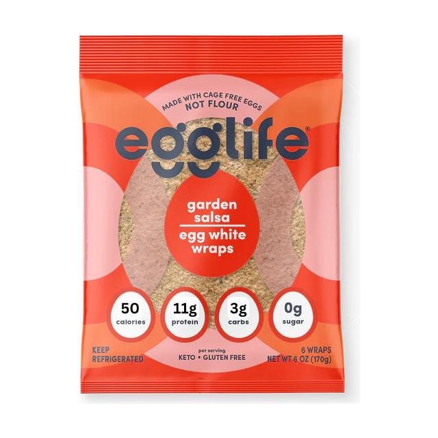 Egglife Gluten-Free Dairy-Free Garden Salsa Egg White Wraps