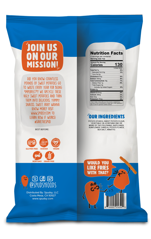 Spudsy Vegan Gluten-Free Sea Salt Sweet Potato Fries