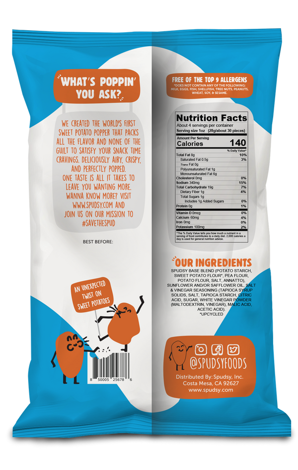 Spudsy G/F Vegan Salt & Vinegar Sweet Potato Poppers