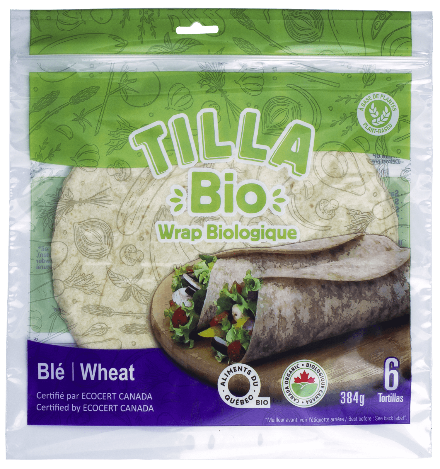 Tilla Bio Organic Wheat Wrap