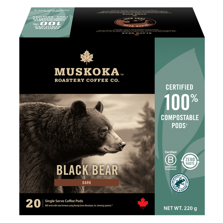 Muskoka Roaster Black Bear Compostable Coffee Pods