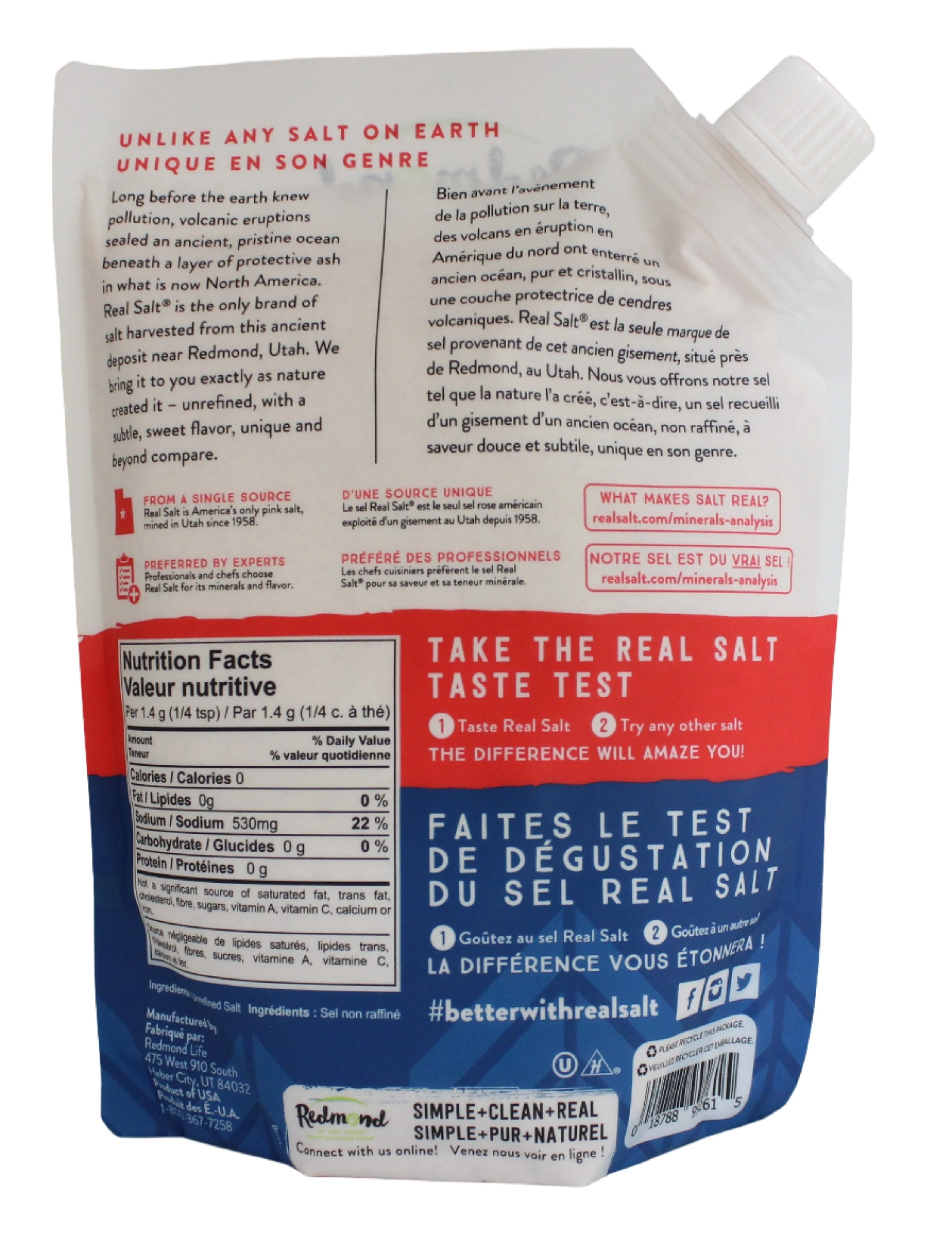 Redmond Fine Salt Stand Up Pouch