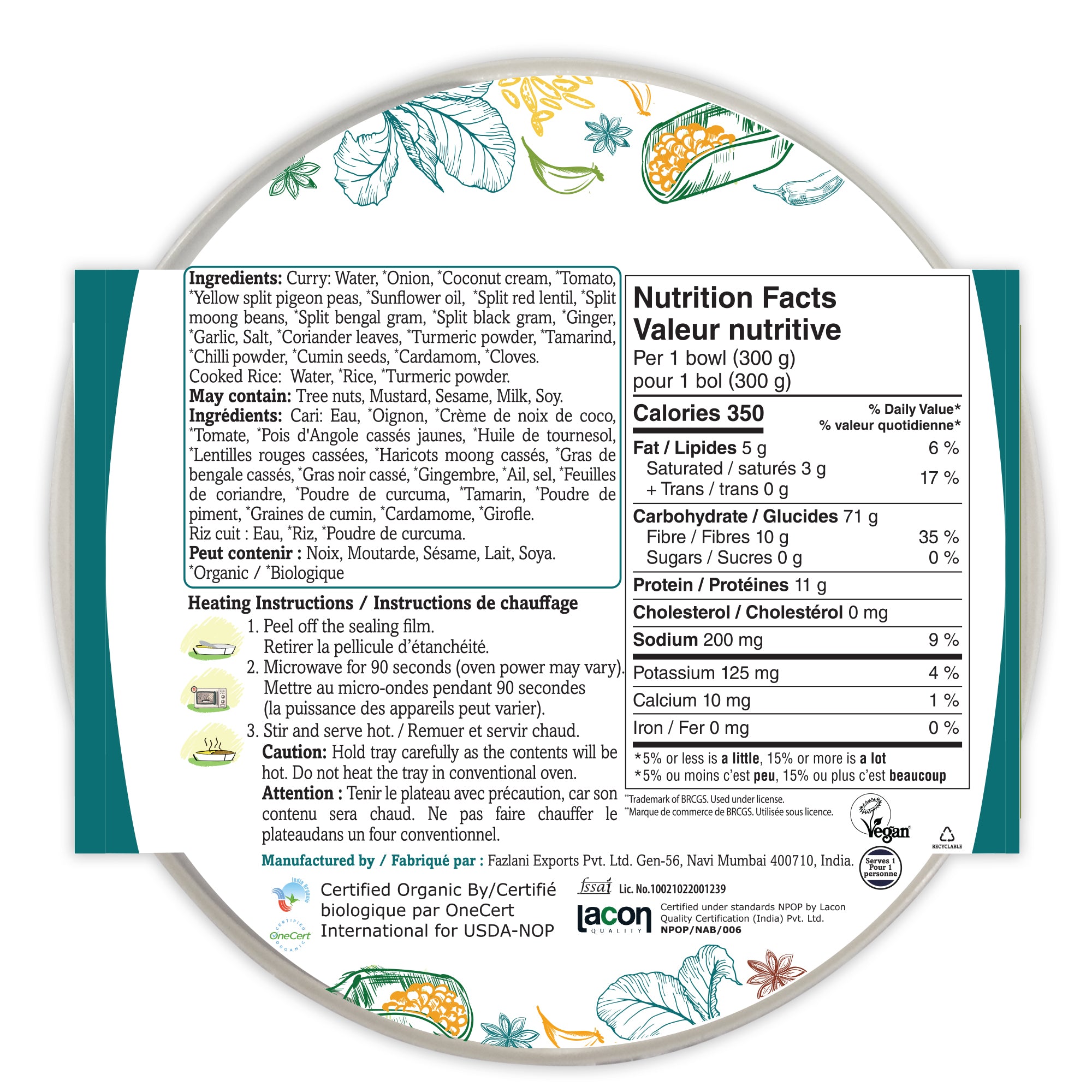 Food Earth Organic Five Lentil Curry