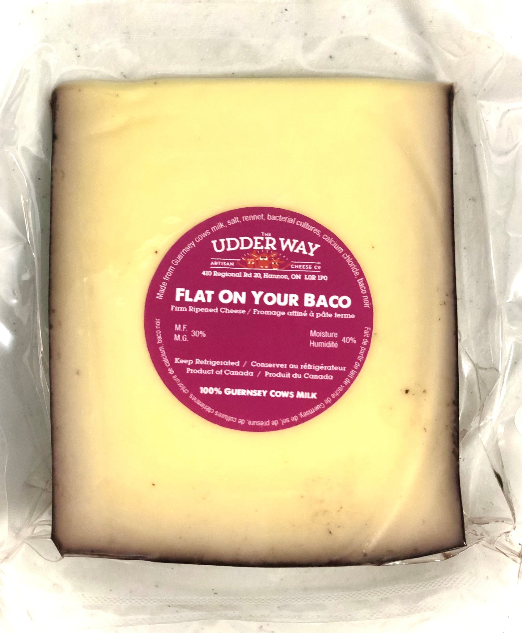 Flat on your Baco Cheese
