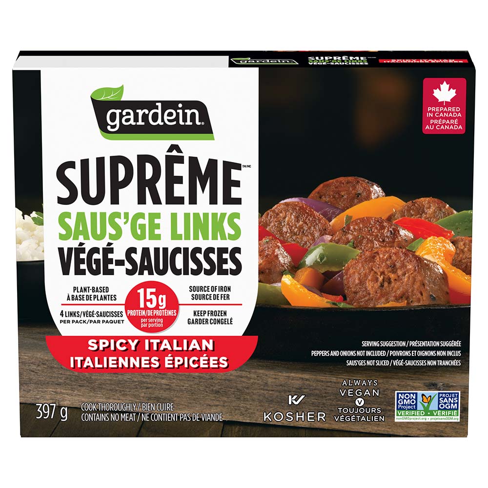 Gardein Supreme Saus’ge Links Spicy Italian
