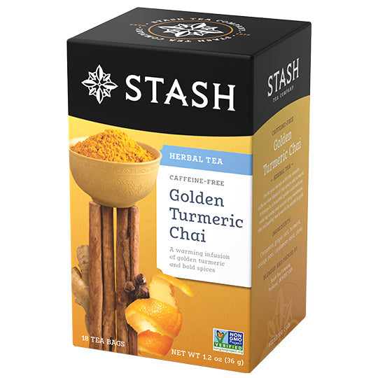 Stash Tea Golden Turmeric Chai Herbal Tea