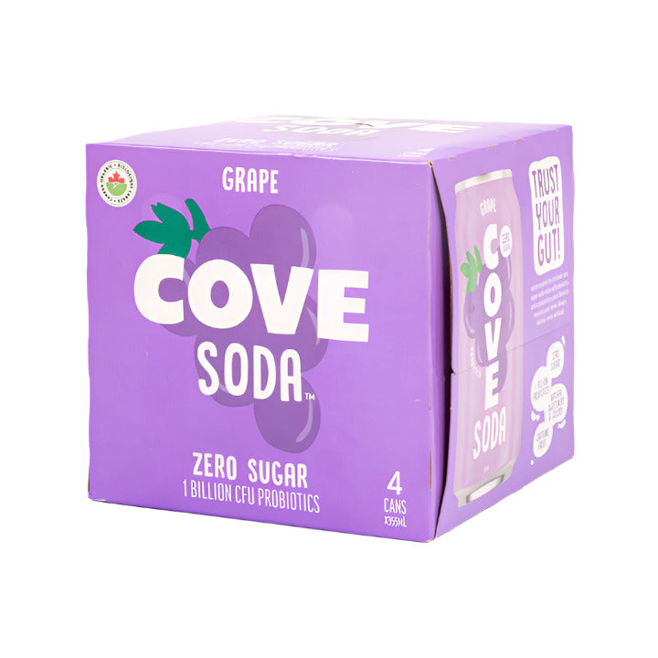 Cove Grape Probiotic Soda 4 Pack