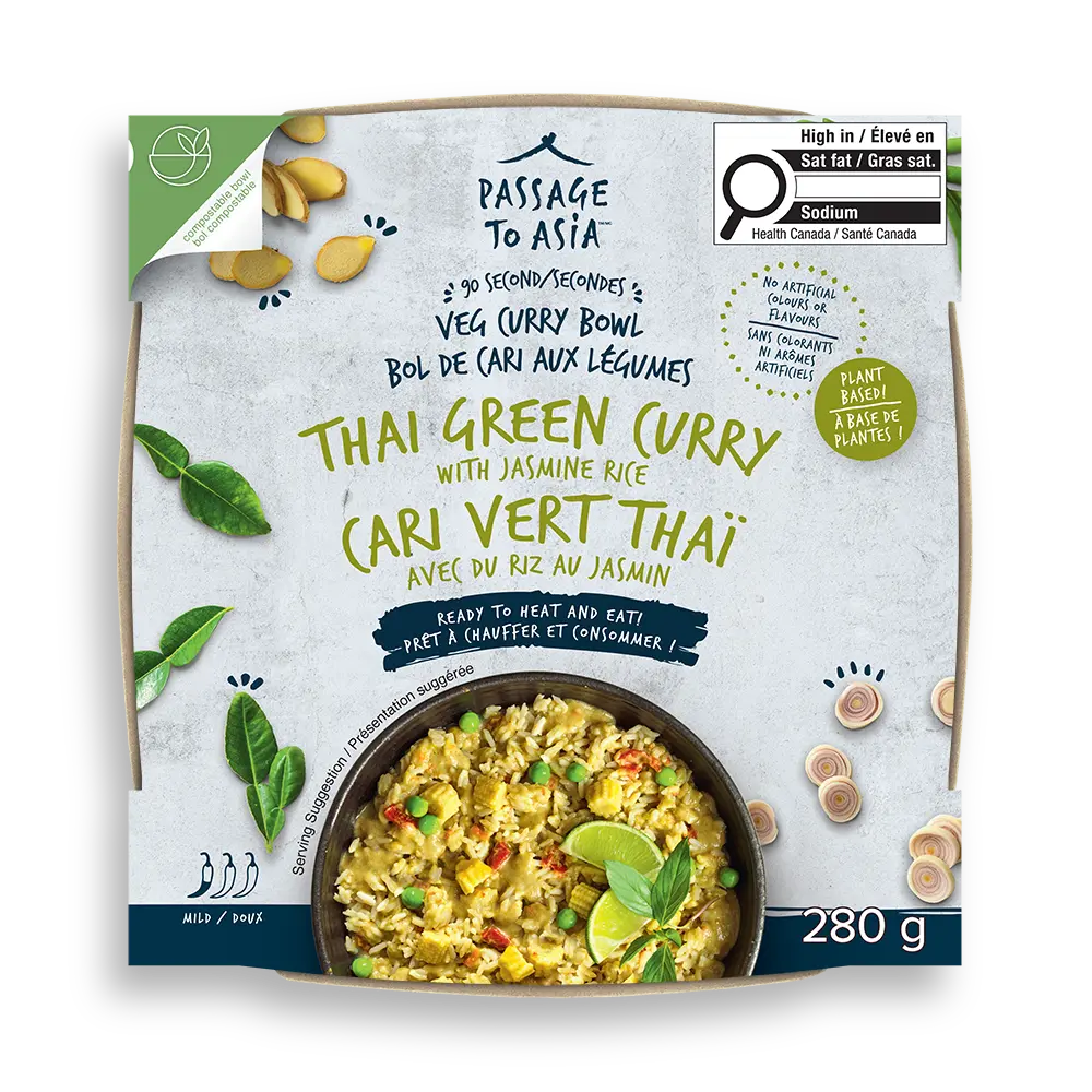 Passage Foods Thai Green Curry with Jasmine Rice Veg Curry Bowl