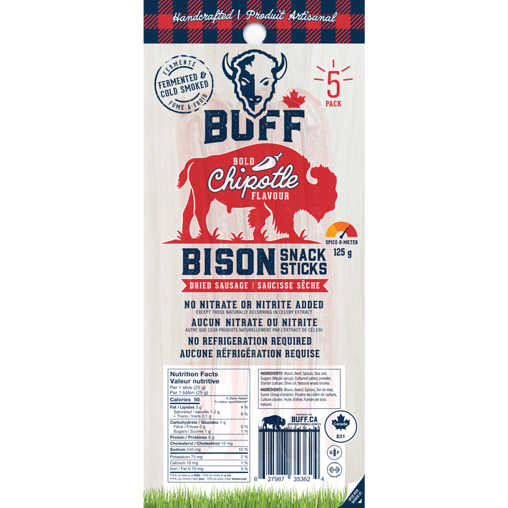 Chipotle Bison Snack Sticks