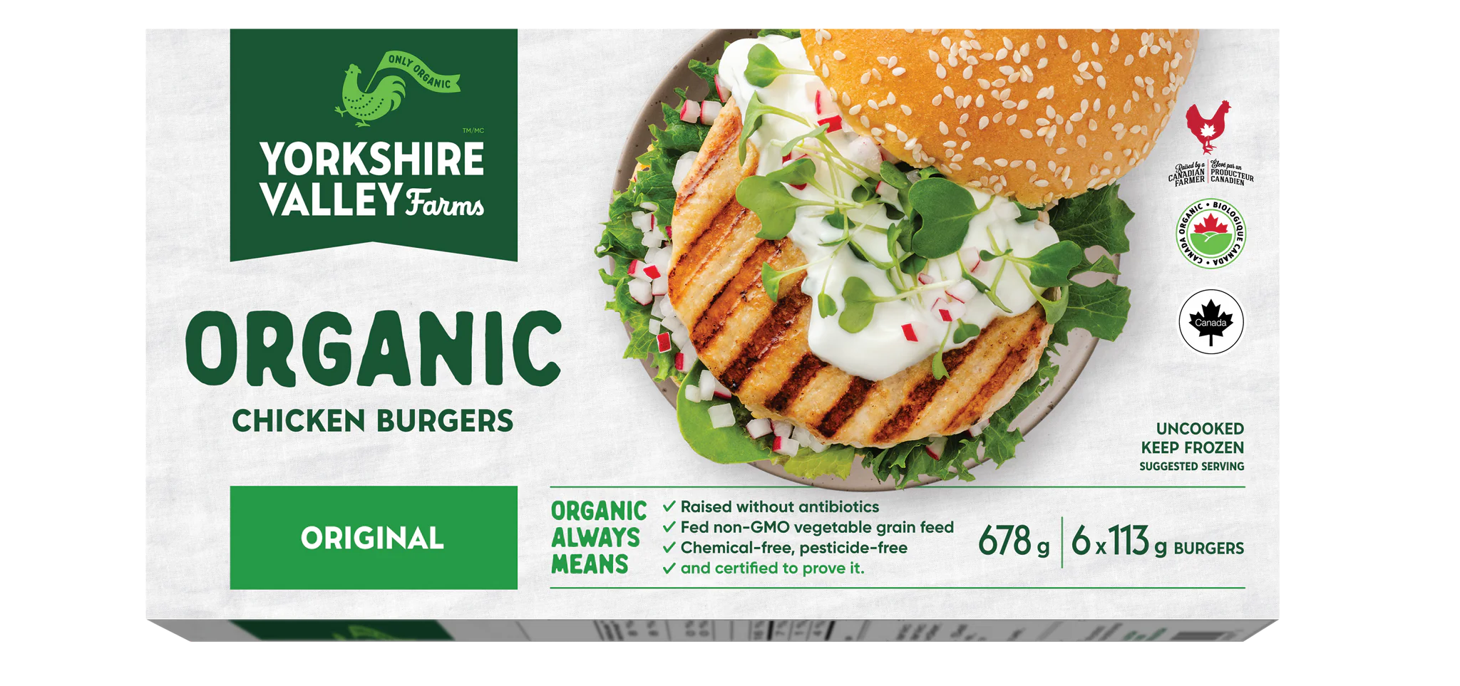 Yorkshire Valley Organic Original Chicken Burgers