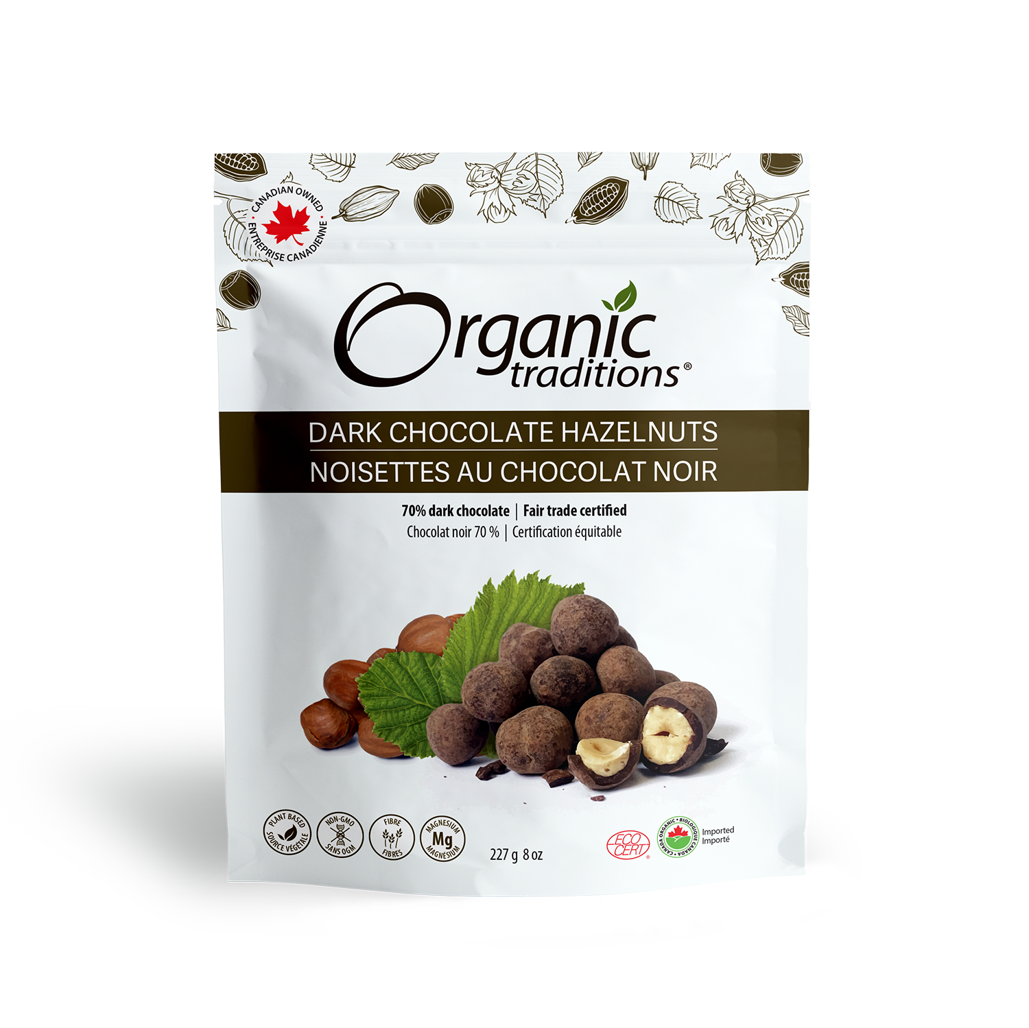 Organic Dark Chocolate Covered Hazelnuts