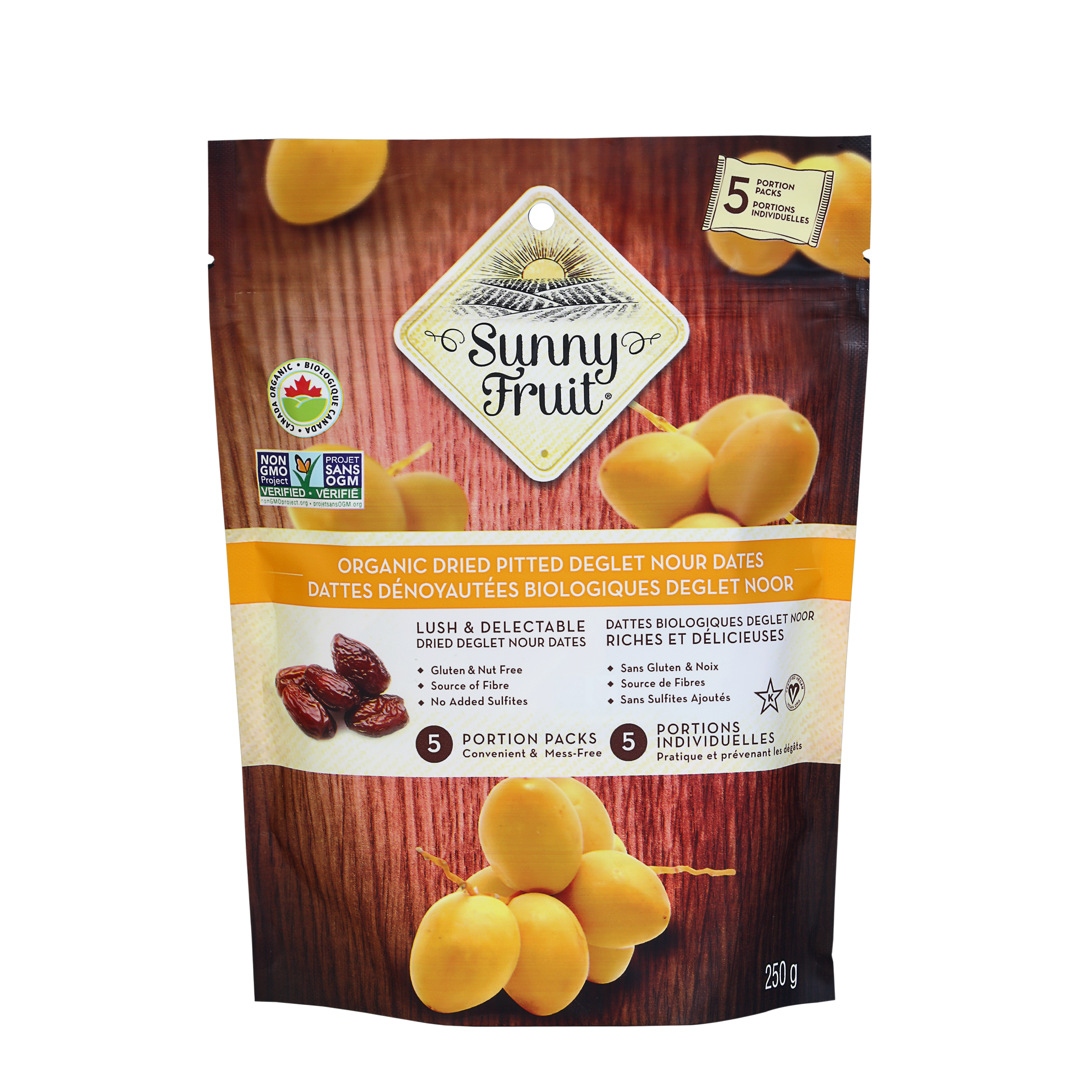 Sunny Fruit Org Portion Packed Pitted Dried Dates
