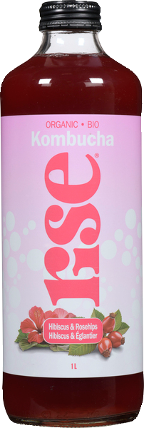 Organic Hibiscus Rosehip Kombucha