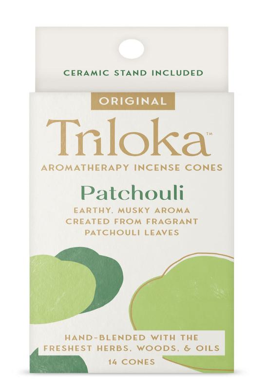 Triloka Green Patchouli Incense Cones