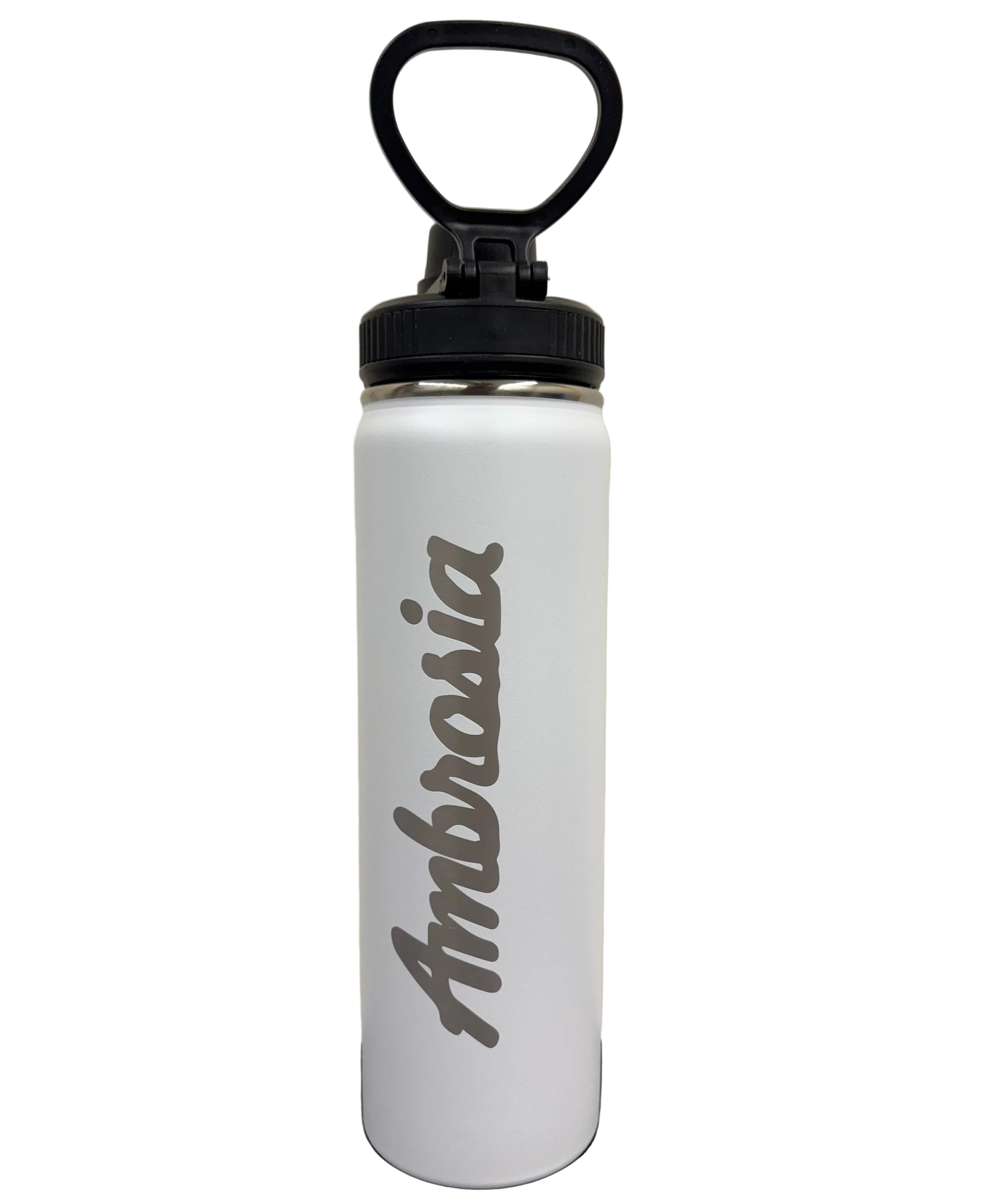 Ambrosia White Stainless Steel Water Bottle