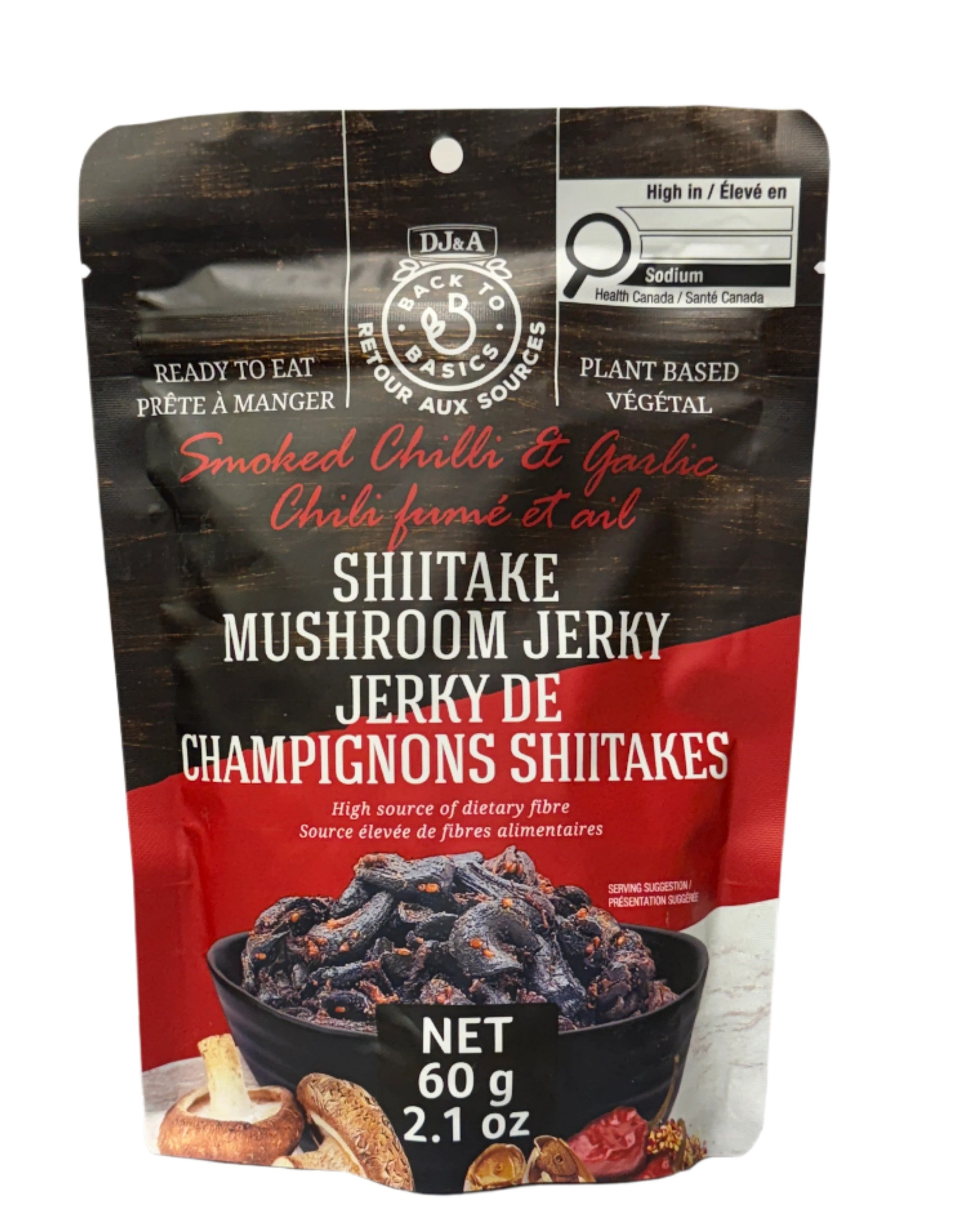 DJ&A Smoked Chilli & Garlic Shiitake Mushroom Jerky