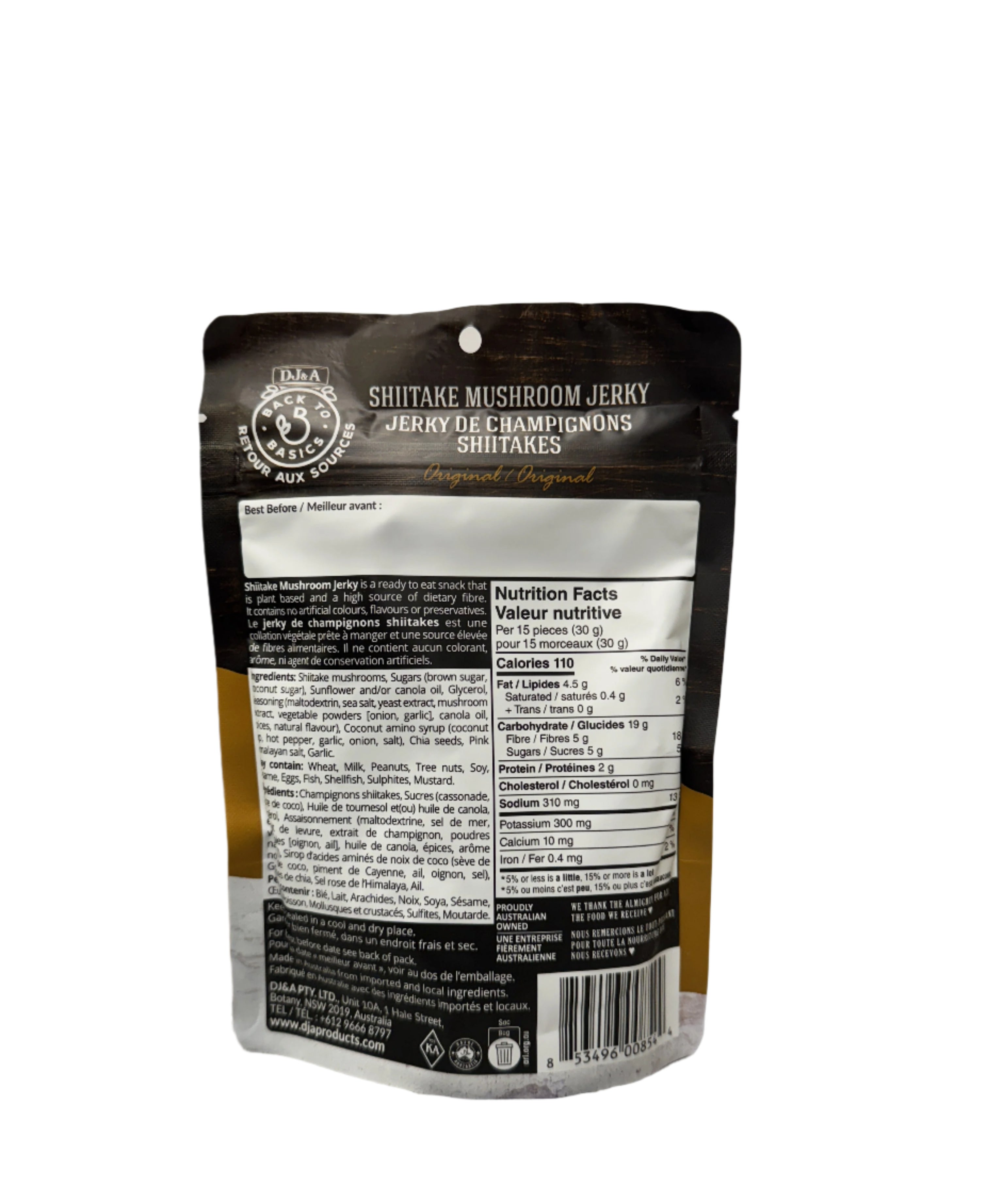 DJ&A Original Shiitake Mushroom Jerky