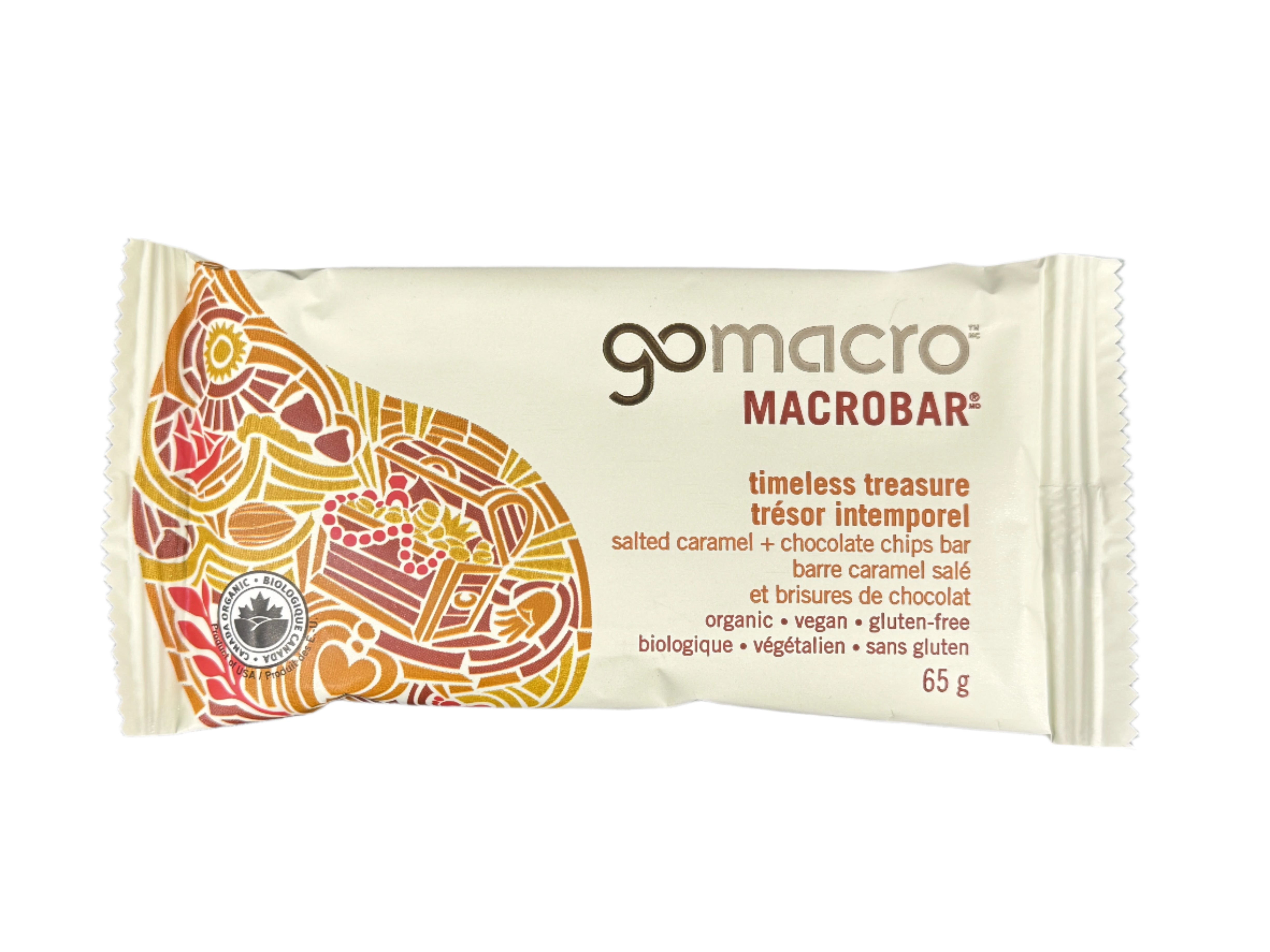 GoMacro Timeless Treasure Salted Caramel + Chocolate Chips Bar