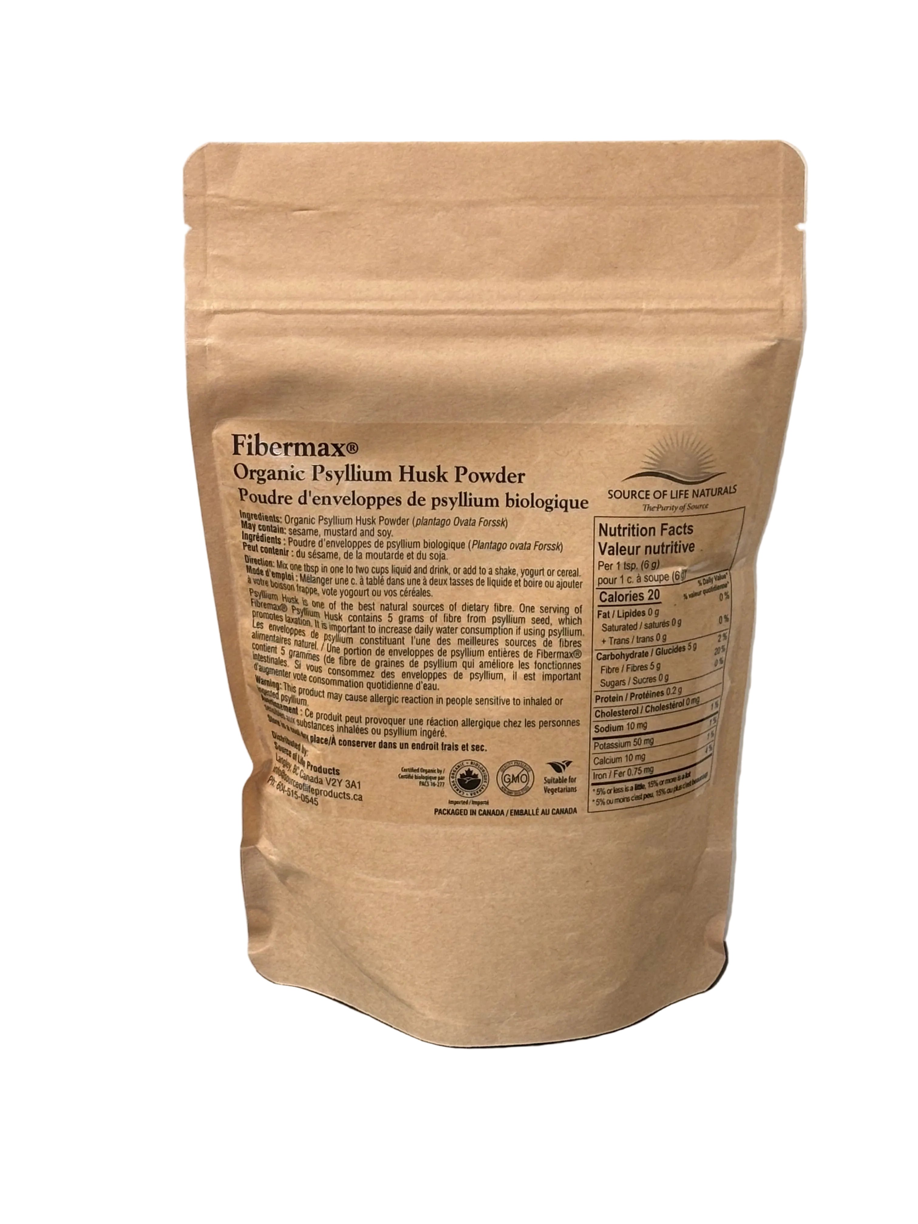 Source Of Life Fibremax Organic Psyllium Husk Powder